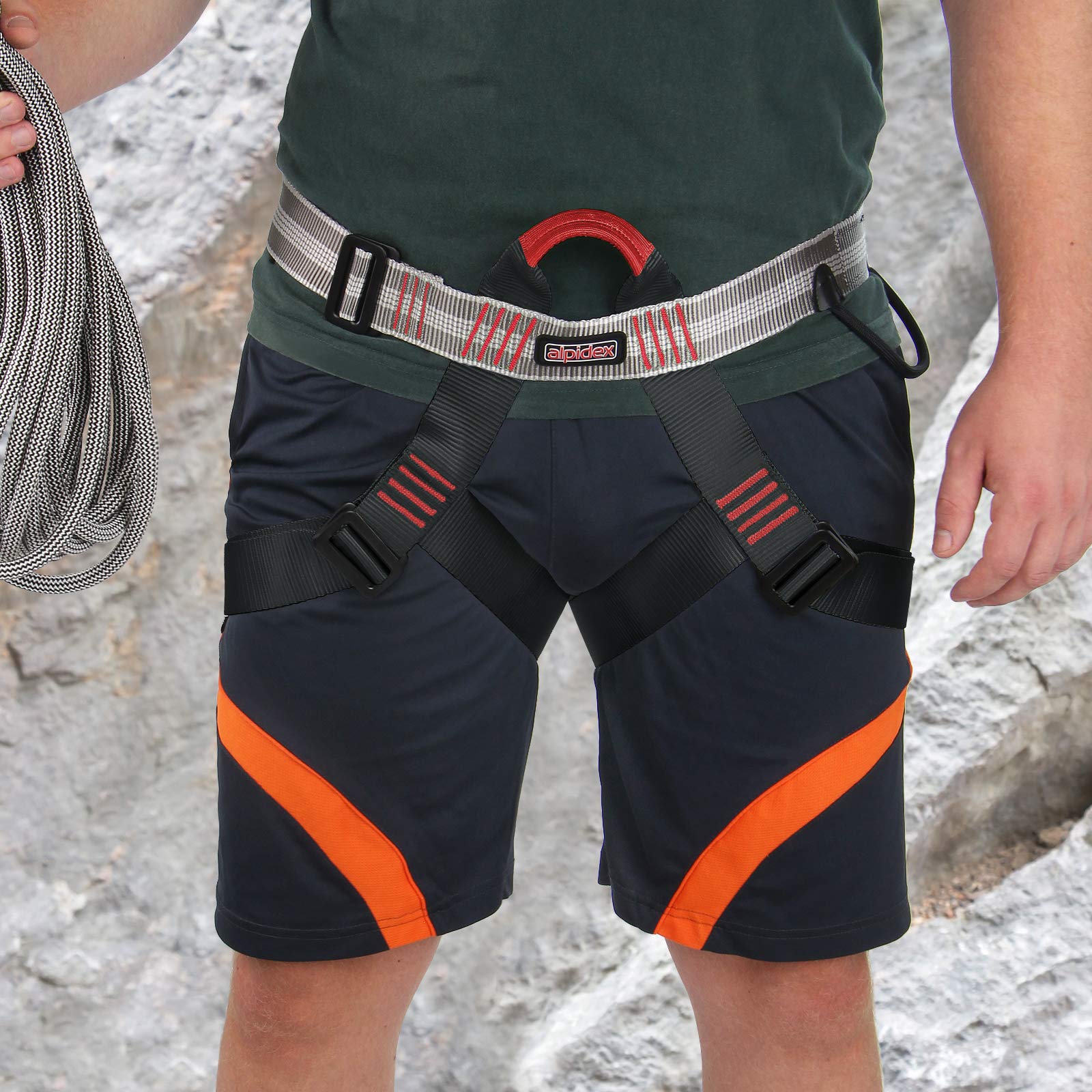 ALPIDEX Universal Klettergurt für Damen und Herren EN 12277 Sitzgurt zum Klettern mit verstellbaren Beinschlaufen