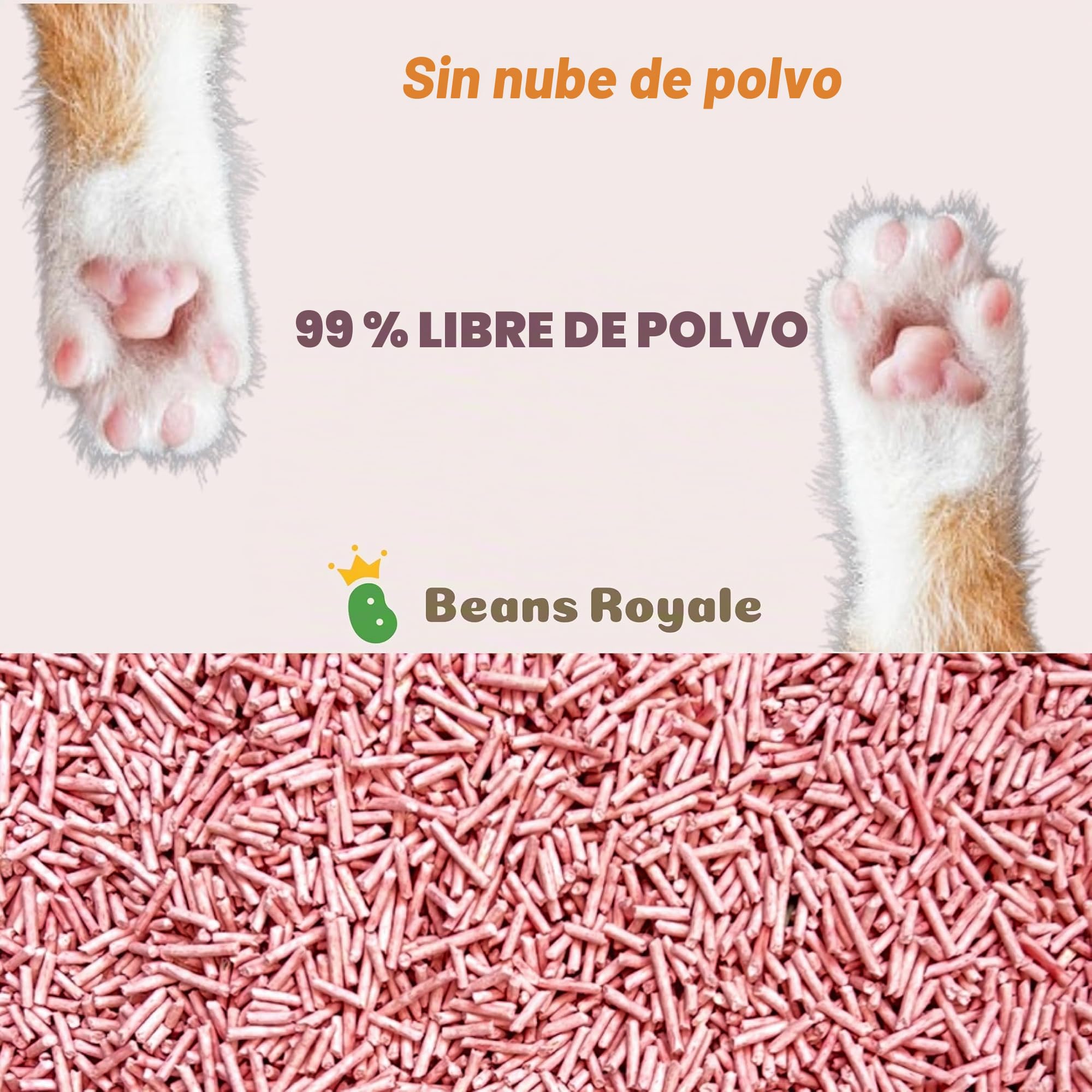 Paquete de 2 Piezas (6 L x 2) Arena para Gatos de Tofu, Arena aglutinante para Gatos, desechable, Fibra de Guisante, sin Polvo, Control de olores, bajo Seguimiento, Ligera