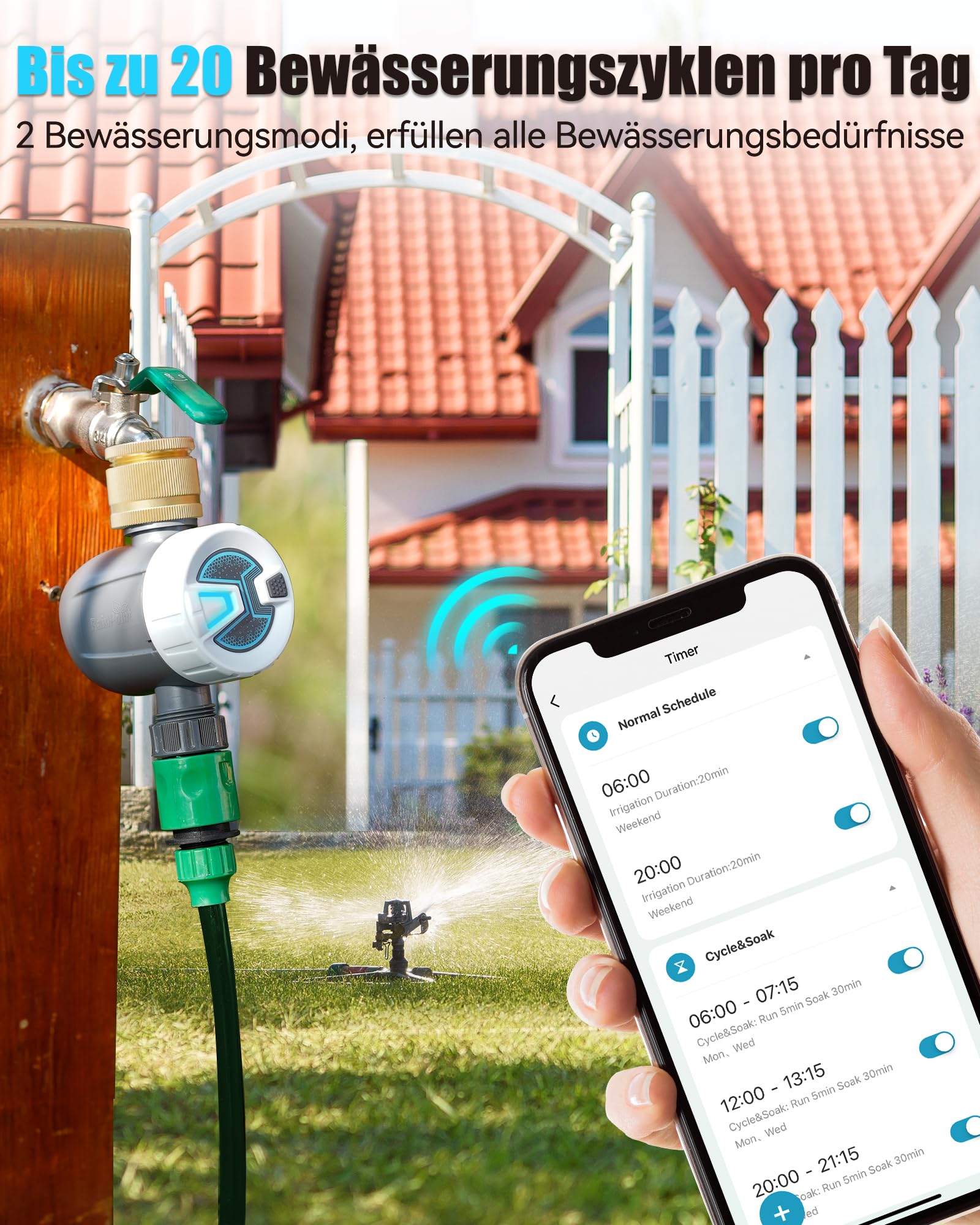RAINPOINT Programmateur Arrosage Bluetooth Entrée Laiton Minuteur Automatique Jardin Pelouse