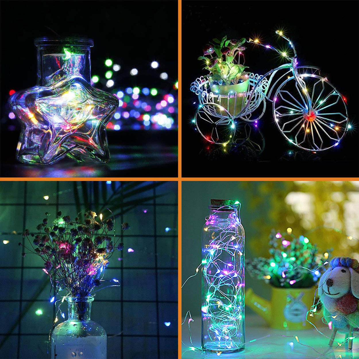 12 Luci Per Bottiglia Con Batteria - Filo Di Rame Led 2M Per Vasi E Bottiglie - Bianco Freddo Con Tappo Sughero