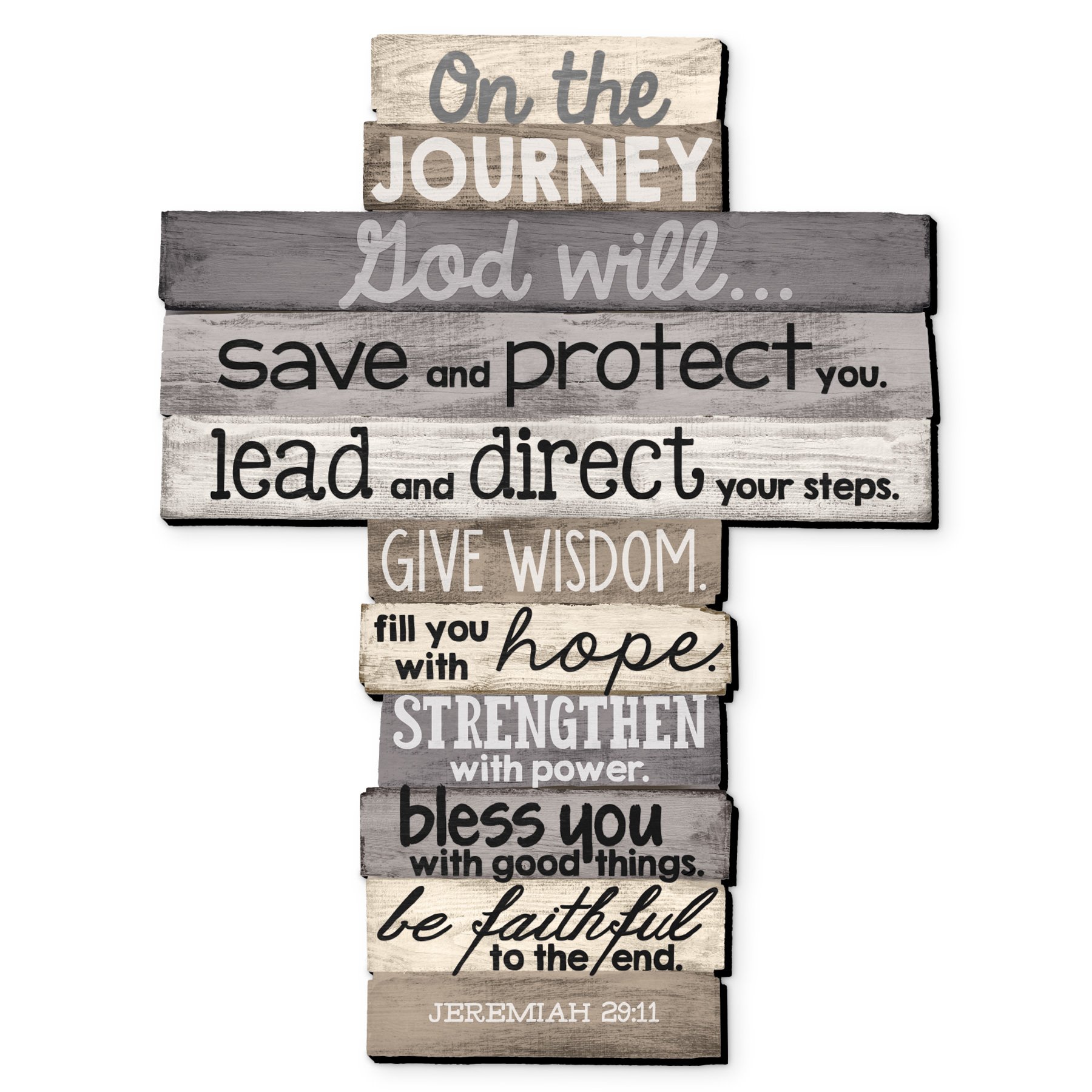 Lighthouse Christian ProductsLarge Journey Stacked Wood Wall Cross