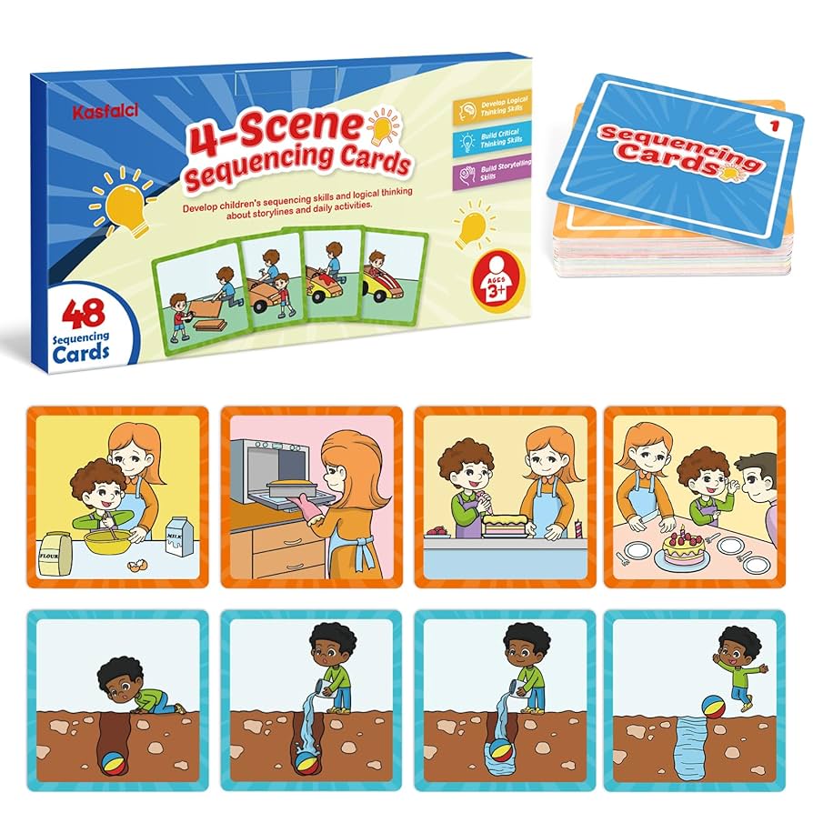 amazon-com-kasfalci-sequencing-cards-sequence-game-for-kids-speech-therapy-materials-for-autism-improve-storytelling-social-skills-sentence-building-preschool-learning-activities-for-classroom-homeschool-toys-games for 5 Step Sequencing Pictures Printable Free Amazon.com: Kasfalci Sequencing Cards, Sequence Game for Kids, Speech Therapy Materials for Autism, Improve Storytelling,Social Skills, Sentence Building, Preschool Learning Activities for Classroom & Homeschool : Toys & Games for 5 Step Sequencing Pictures Printable Free
