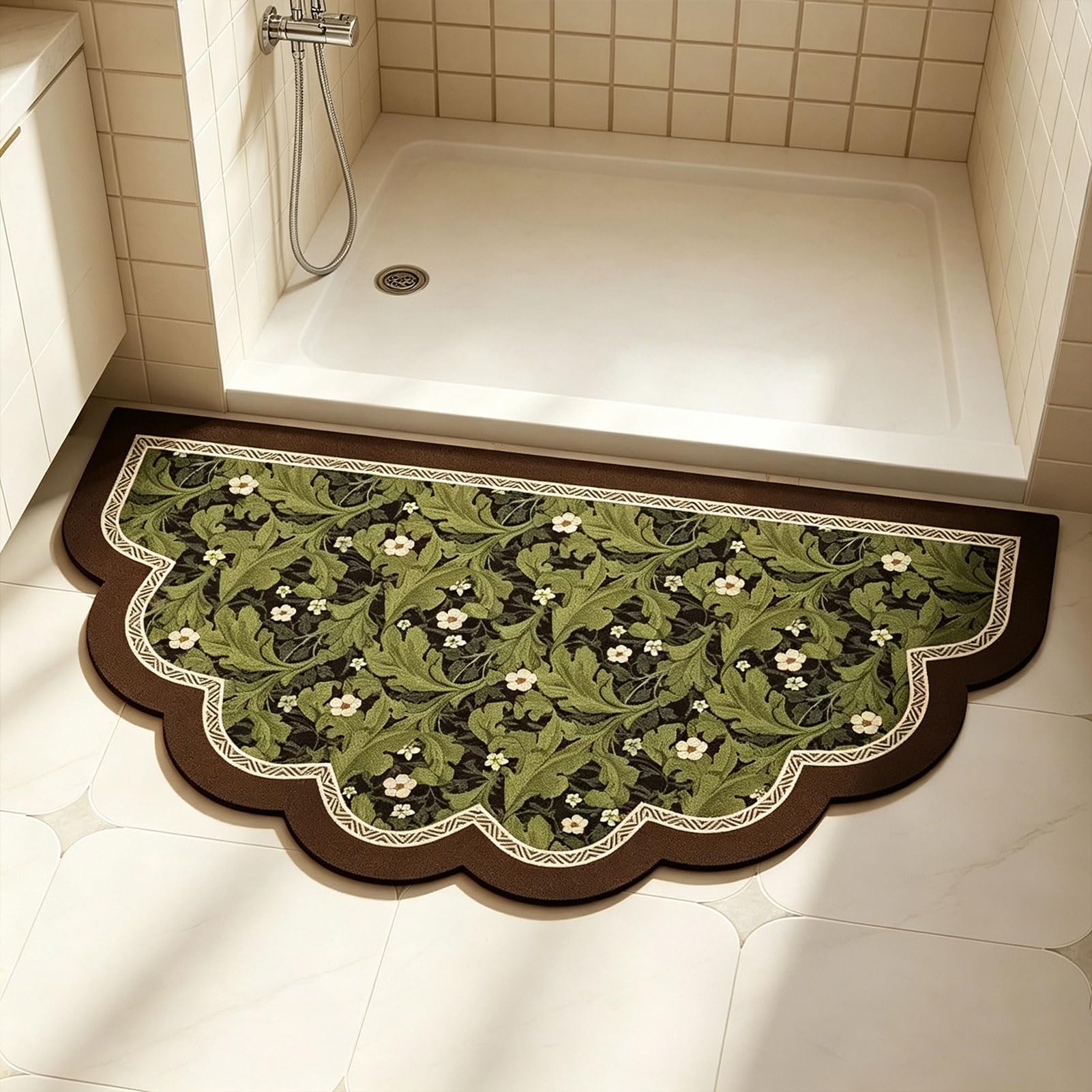 Tapis de salle de bain absorbant en diatomée Luyckfrazy pour éviter les sols glissants