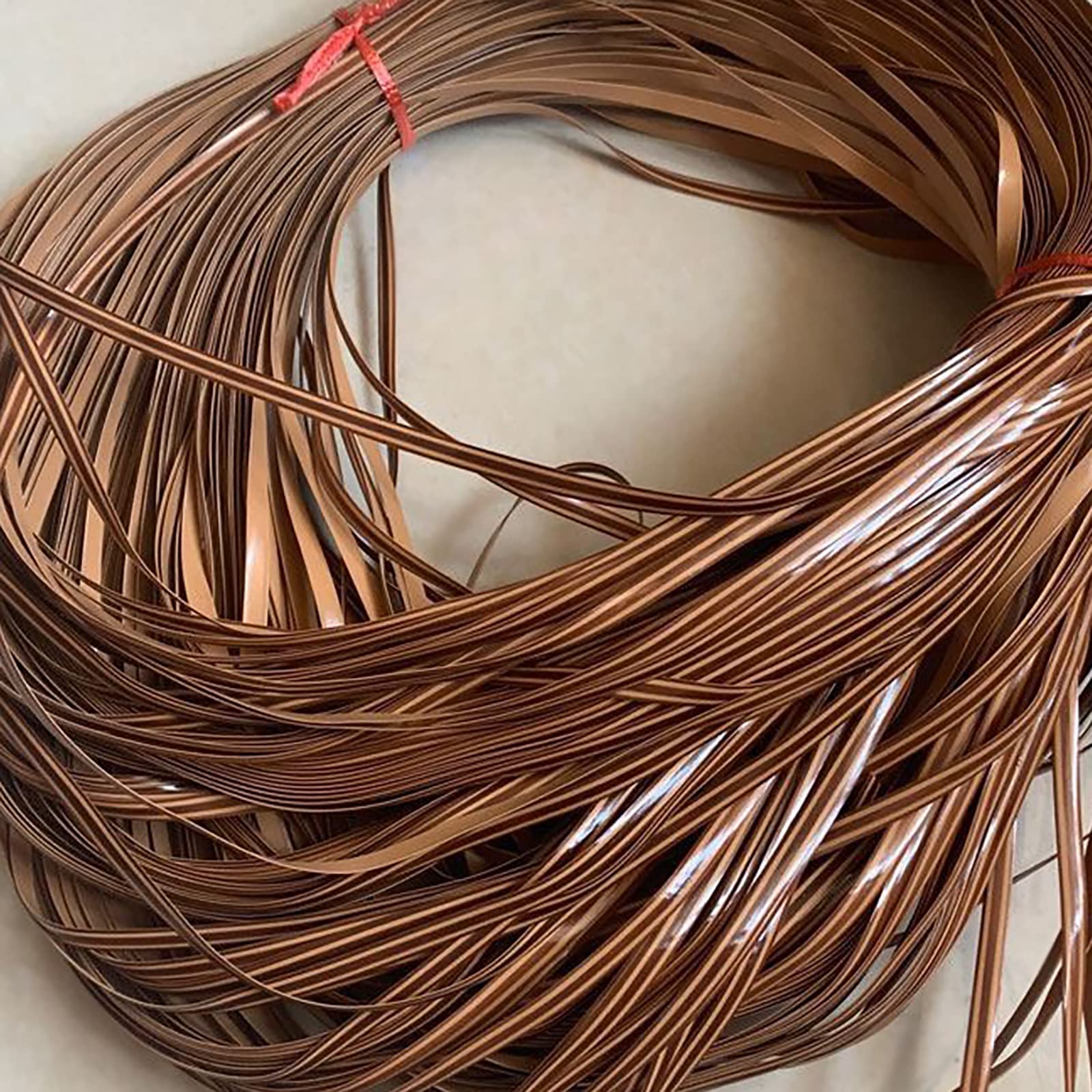 YebiO Plastic Rattan Wicker Plastic Pe Wicker Repair Material,8Mm 500G Plastic Rattan Gardenniture Material,for Rattan Chair Repair Flower Basket/a
