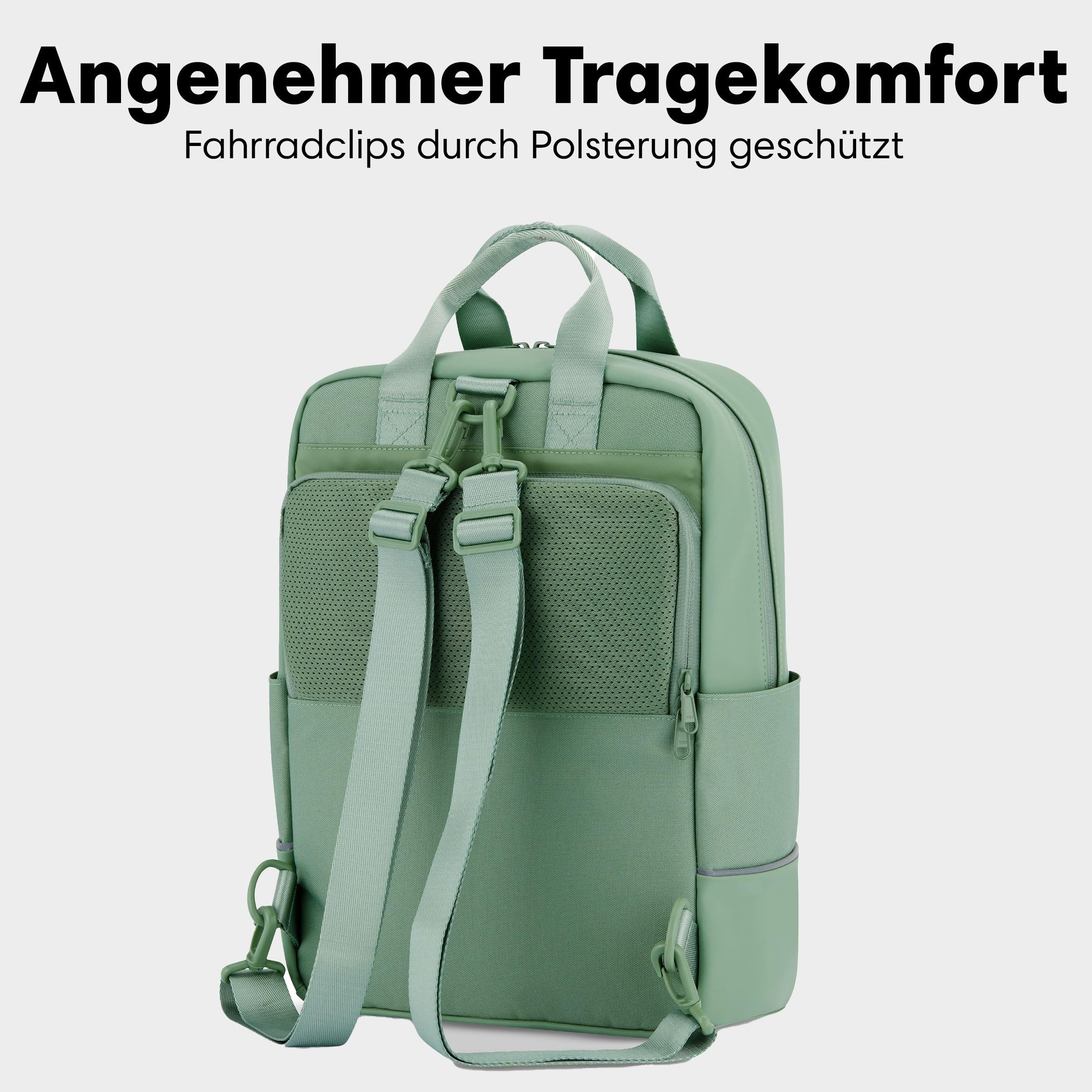 Johnny Urban Fahrradtaschen für Gepäckträger Damen & Herren Grün - Jona Medium Bike - 2 in 1 Fahrrad Tasche Rucksack & Gepäckträgertasche Hinten - Wasserabweisend