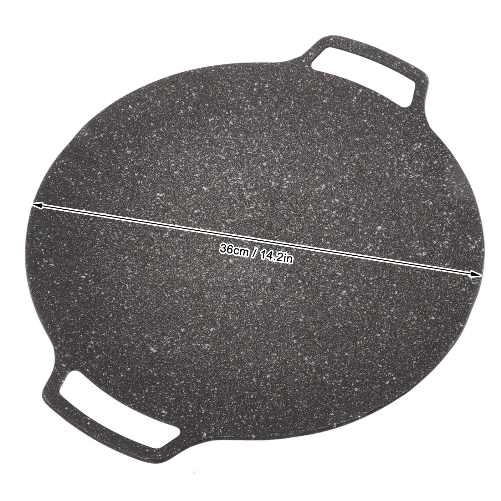 Cyrank Griglia Per Barbecue Coreana, Piastra Per Barbecue, Padella Per Griglia Antiaderente, Rotonda, 36 Cm Universale