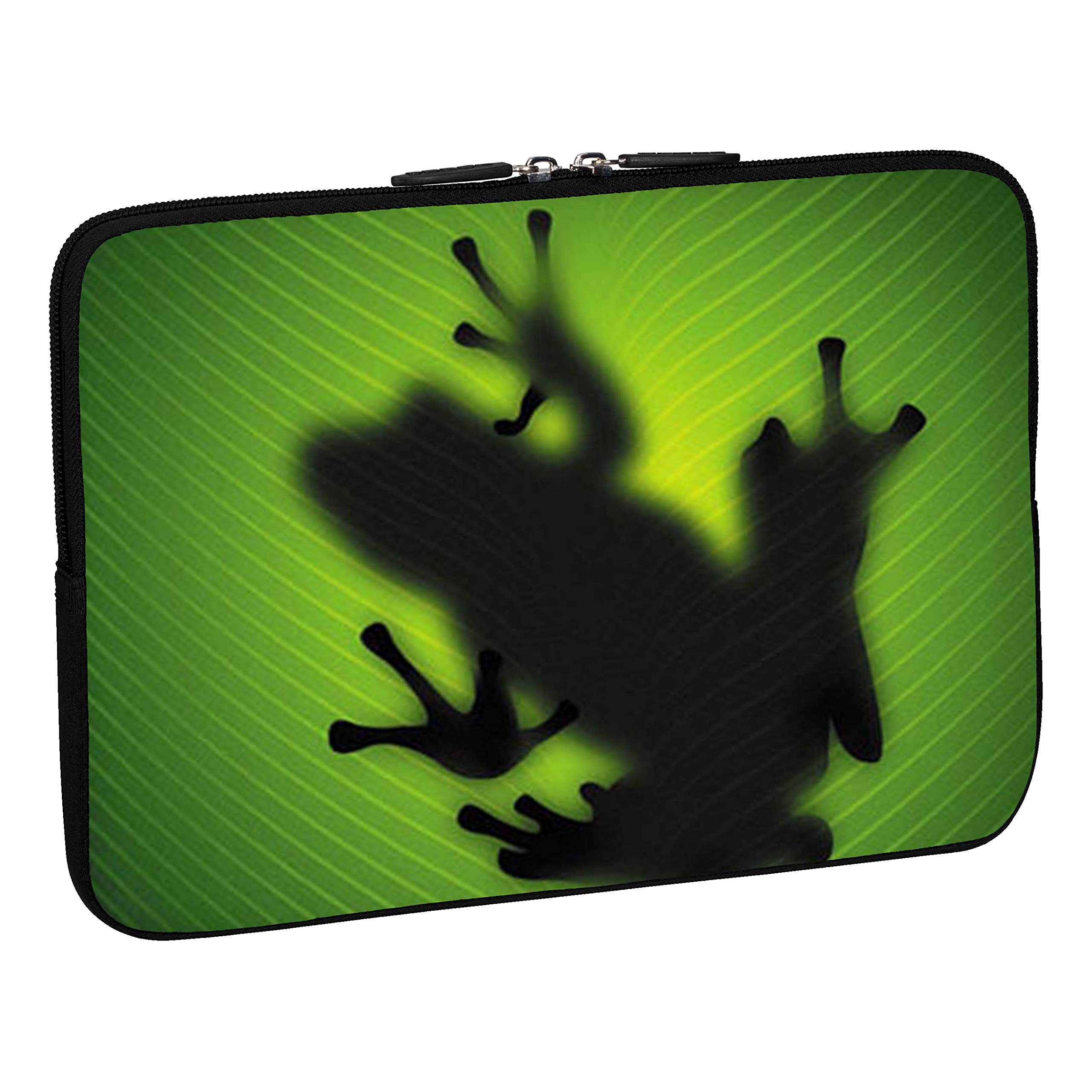 PEDEA Design Schutzhülle Notebook Tasche bis 15,6 Zoll (39,6cm), Green Frog
