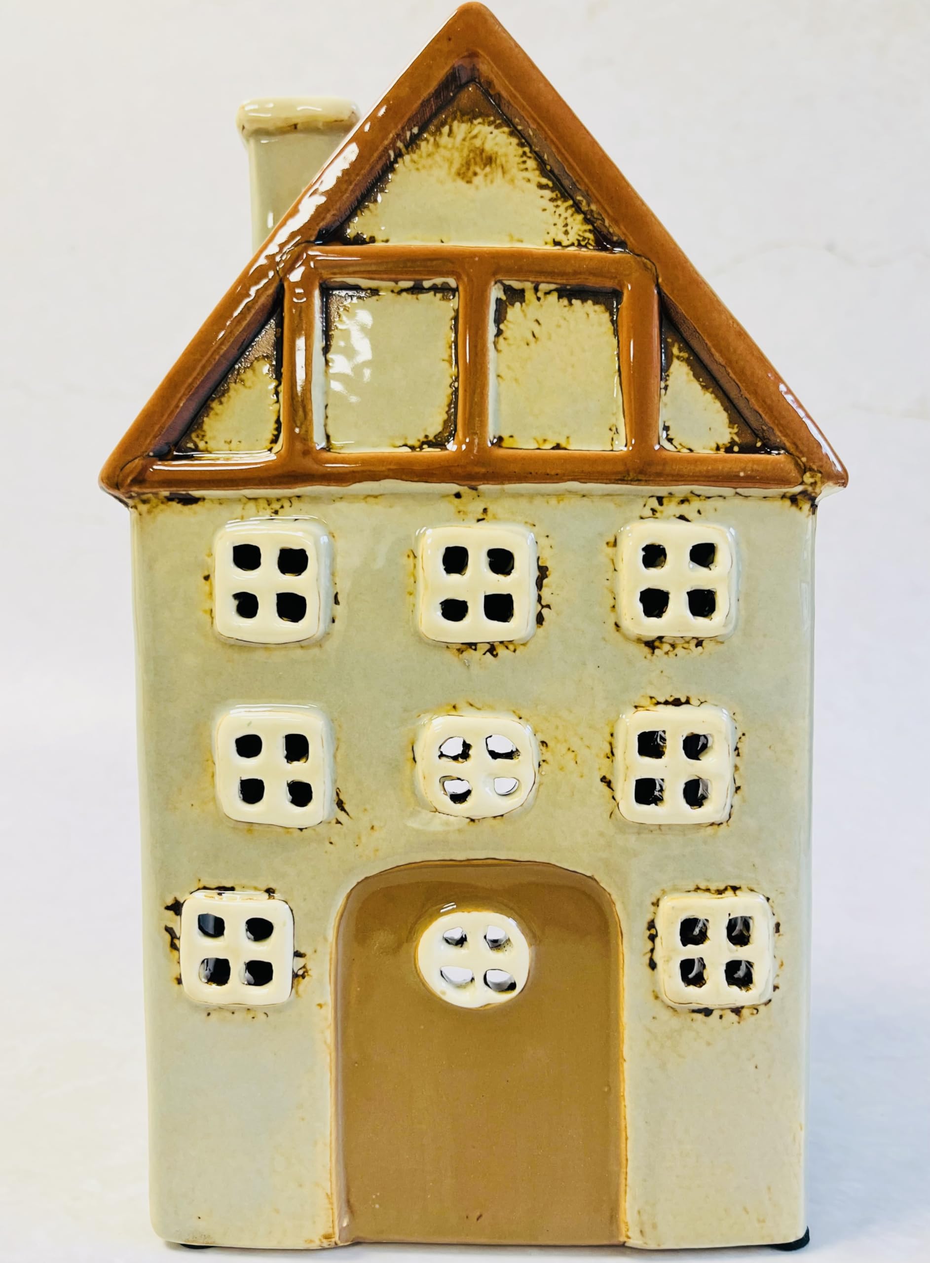 My Square Mile Grey Tudor Cottage (22Cm X 13Cm) Tealight Candle Holder Housewarming Gift Cottage Ceramic Village Pottery House Ornament (Grey Tudor Cottage (22Cm X 13Cm))