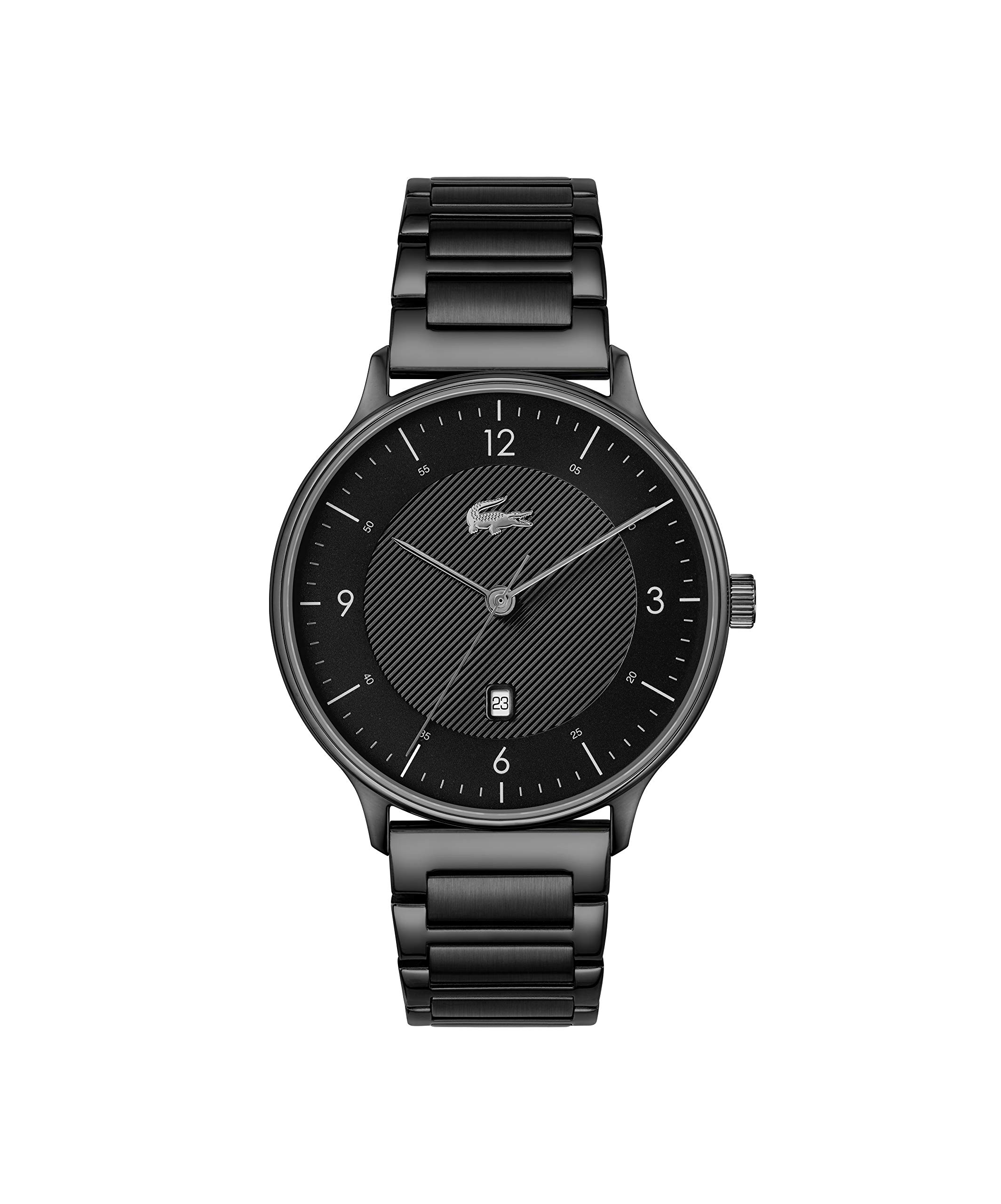 Lacoste Men's Quartz Watch with Stainless Steel Strap, Ionic Plated Grey Steel, 20 (Model: 2011119)