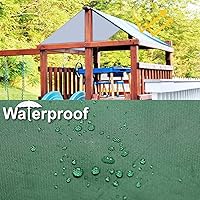 Vista 4 de ABCCANOPY Juego de lona de repuesto de 52 x 90 pulgadas para parques infantiles, pantallas de sombra (verde)