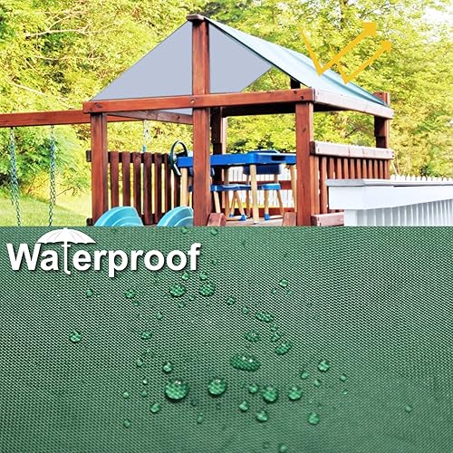 Miniatura 4 de ABCCANOPY Juego de lona de repuesto de 43 x 90 pulgadas para parques infantiles, pantallas de sombra (verde)