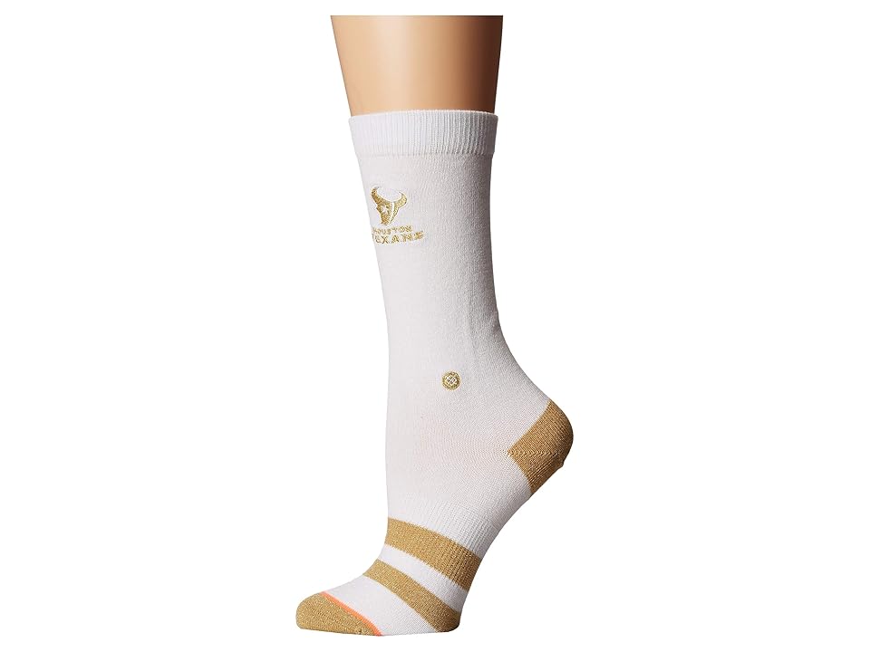 

Stance Gold Texans Crew (White) Women's Crew Cut Socks Shoes