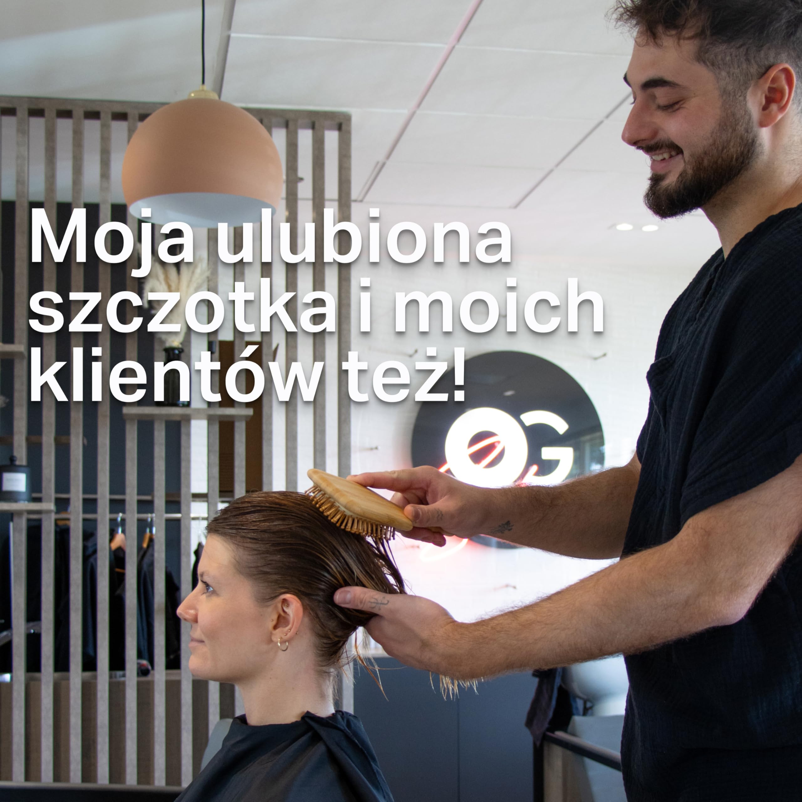 Olivia Garden pneumatyczna szczotka do włosów Healthy Hair Bambus HH-1 B-1746