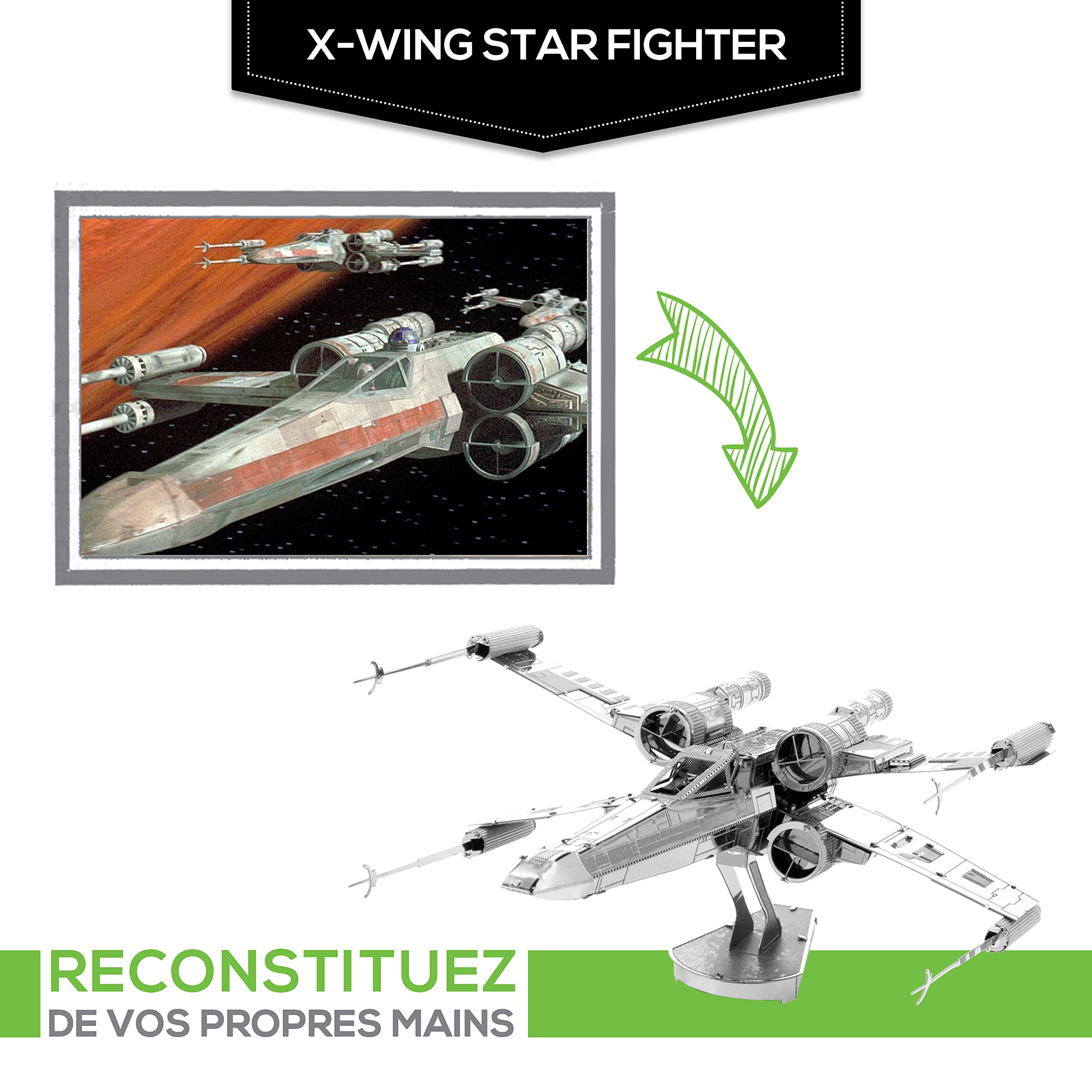 Metal Earth - Star Wars, Modellino di Caccia X-Wing