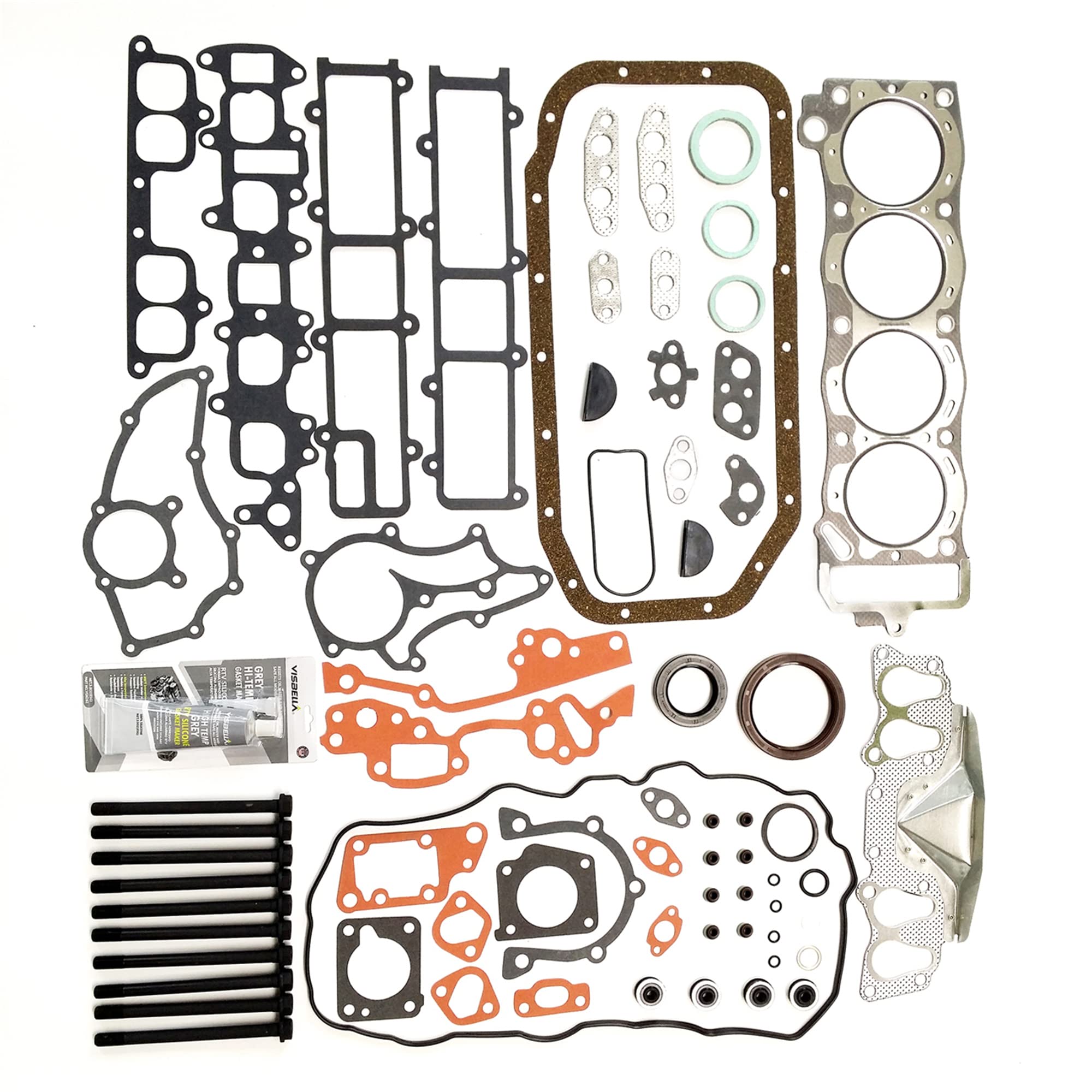 KAX Cylinder Head Gasket Set HGS900 - Full Engine Gasket Kit For Toyota 22R/22RE 2.4L Engines