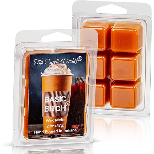 Basic Bitch- Funny Pumpkin Spice Scented Melt- Maximum Scent Wax Cubes/Melts- 1 Pack -2 Ounces- 6 Cubes