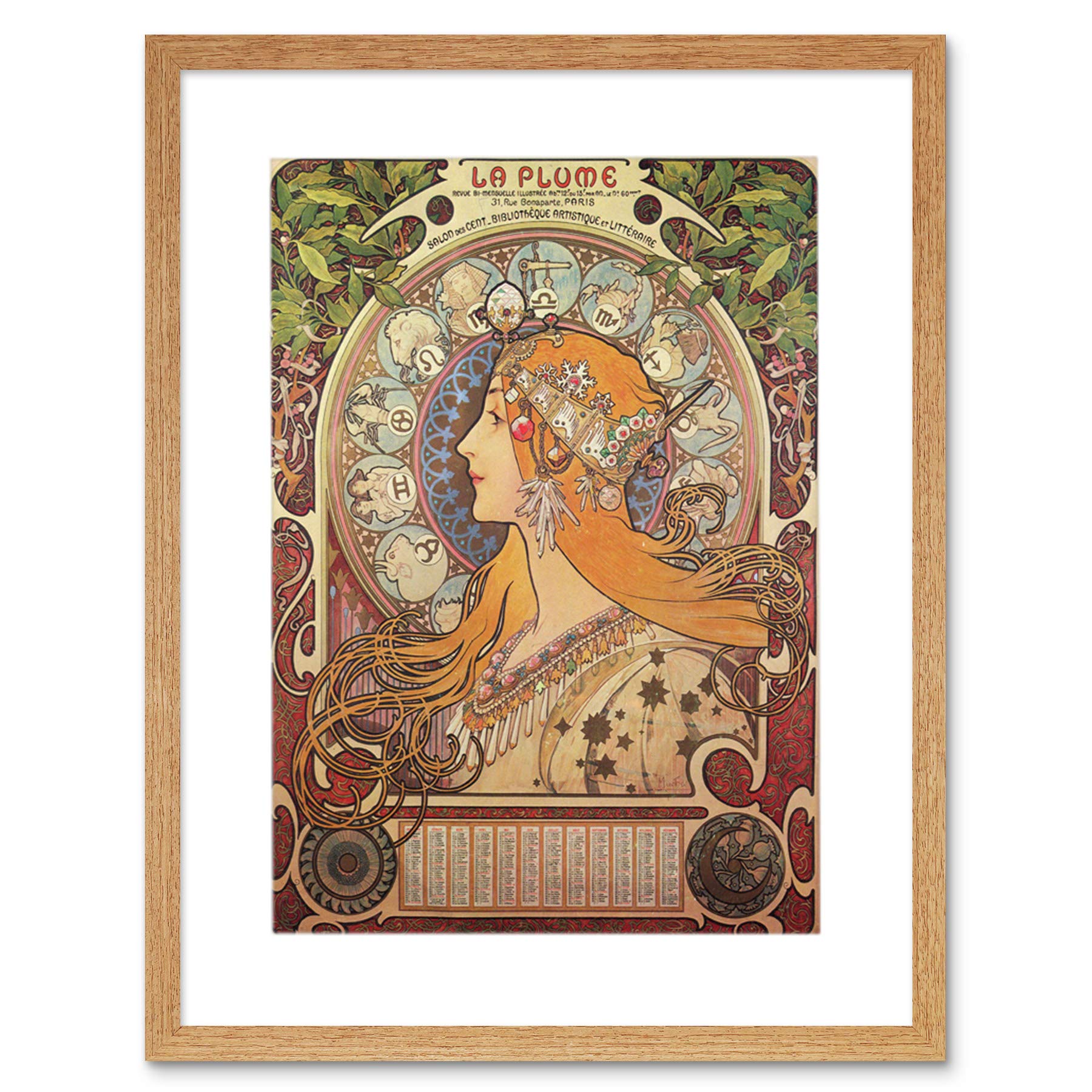 Wee Blue Coo Mucha Nouveau Old Master Painting Repro Picture Framed Wall Art Print