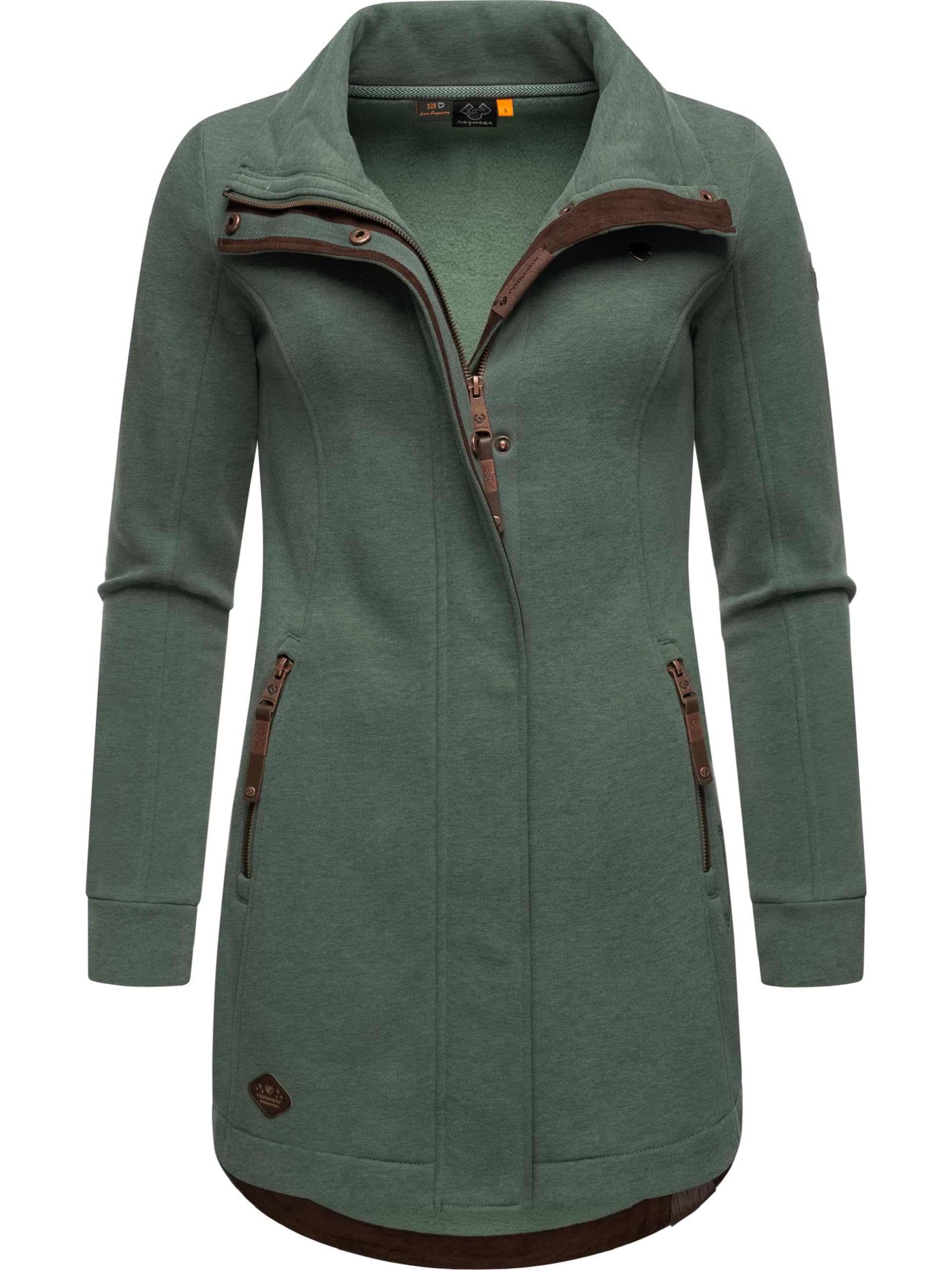 Ragwear Women's Pine Green Letrice Lightweight Transition Coat Long Windproof With High Collar Xs - 6XL, M
