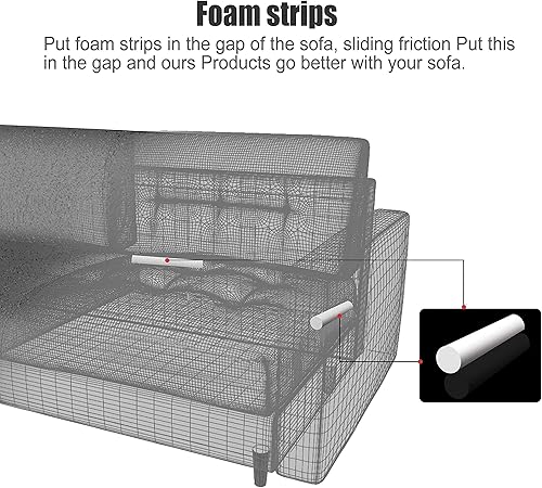 Miniatura 7 de NIBESSER Fundas de sofá seccionales fundas de sofá en forma de L 2 fundas elásticas para sofá fundas de sofá suaves tipo L fundas de muebles