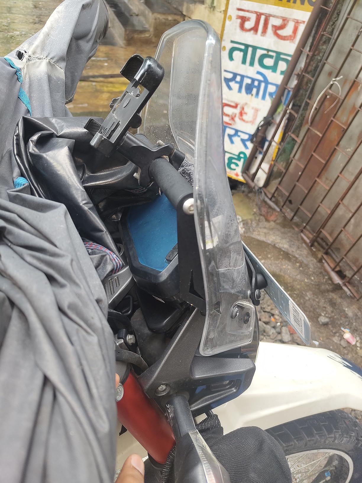 R.J.VON GPS Mount,Mobile Phone,Mount Bar for Hero Xpulse 200 4V BS6