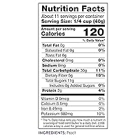 Vista 2 de Fruit for Thought Melocotones secos En casa, trabajo o sobre la marcha Melocotones sin azúcar Bolsas de 16 onzas paquete de 2