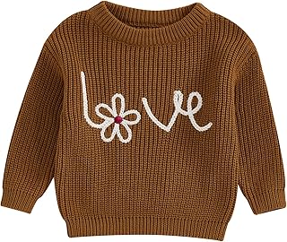 Suéter de punto de manga larga con cuello redondo para bebé y niña de San Valentín, ropa de San Patricio