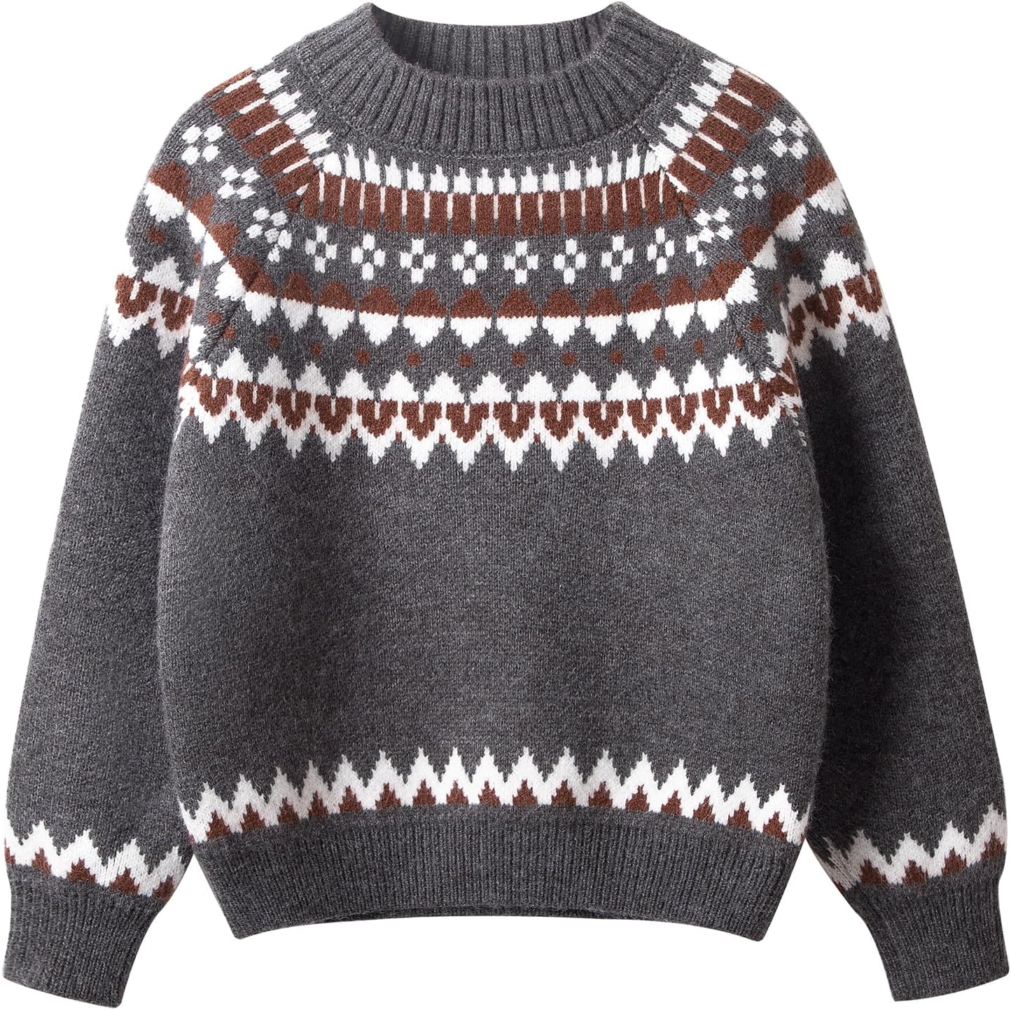 Danny D Boys & Girls Cartoon Christmas Sweater Casual Crewneck Winter Long Sleeve Pullover Tops