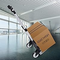 Vista 7 de FULLWATT - Carretilla de mano plegable de 264 libras de capacidad, de aluminio con mango telescópico y ruedas de goma