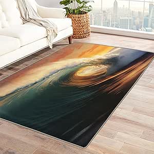 Amazon.com: Wave Rug & Home Decor - Washable Rug 2x3 - Ocean Wave Rugs ...