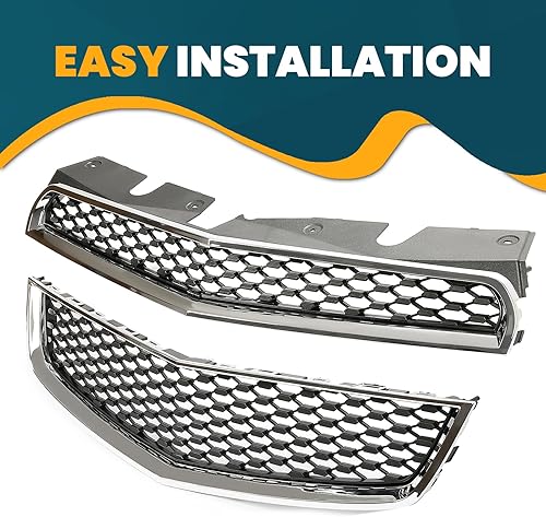 Miniatura 7 de KUAFU Rejilla superior e inferior compatible con Chevrolet Chevy Equinox 2010-2015 Reemplazo para 25798744 25798747 GM1200622 GM1200621 Conjunto de