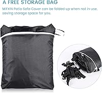 Vista 7 de Funda de sofá modular para patio, impermeable, resistente al viento, 85 x 85 pulgadas, en forma de V, para sofá de jardín, sofá seccional L