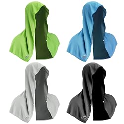 Sukeen Cooling Hoodie Towel, Absorbent Quick-Drying Cooling Towels for Neck and Face, UV Sun Protection Cooling Neck Wraps Sport Head Cooling Towel Hot Weather