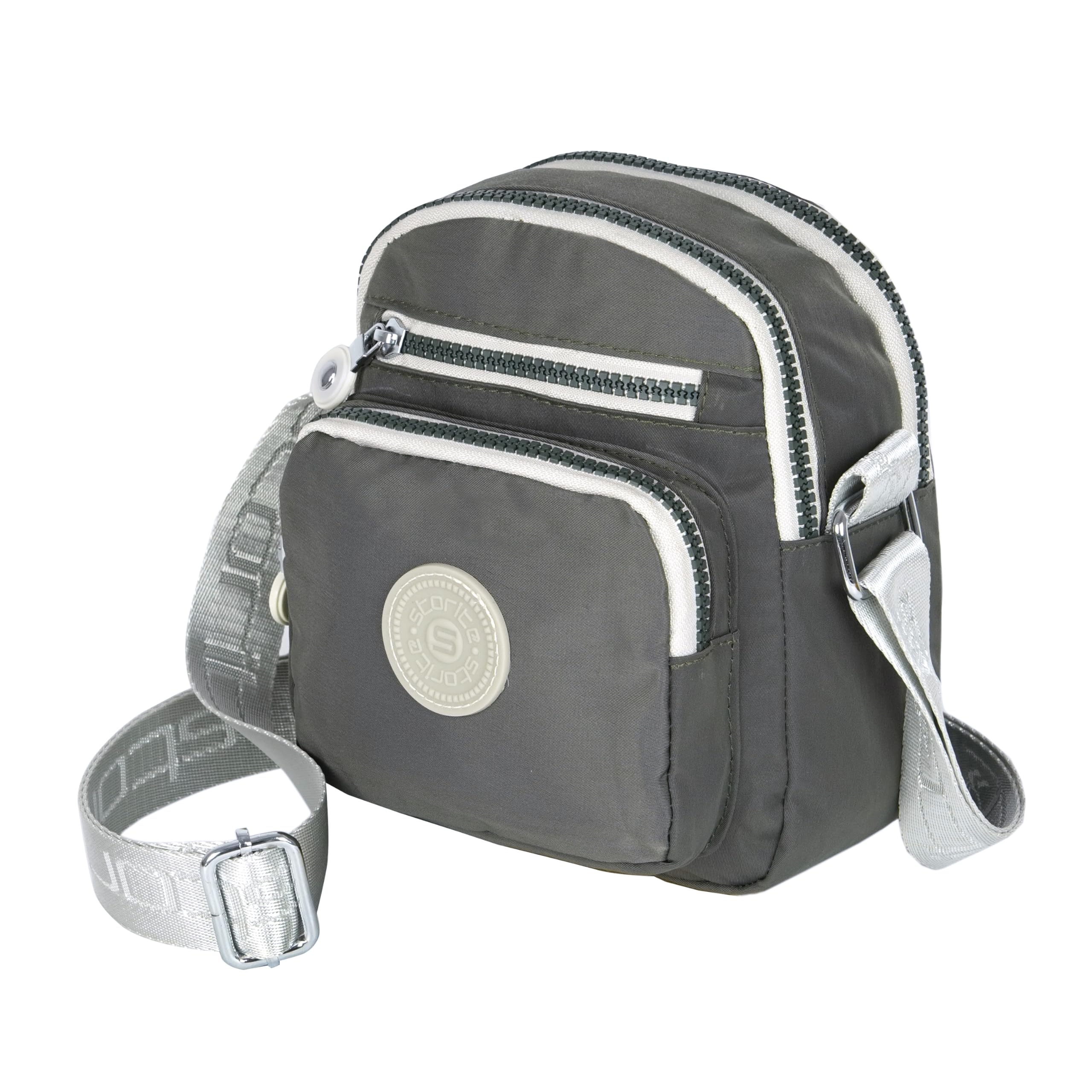 Storite Womens Stylish Small Lightweight Sling Crossbody Shoulder Bag, Portable Handbag Bag With Inner Padded Pocket & Adjustable Strap,| Ladies Purse (Grey, 15 x 19.5 x 6 cm) (B0D1MMFY2K) Amazon Price History, Amazon Price Tracker