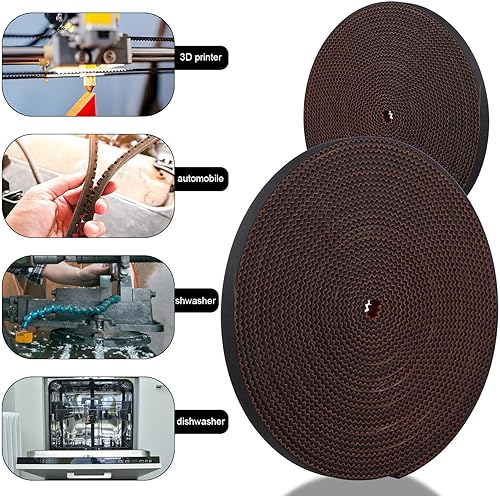 Miniatura 5 de Correa de distribución para impresora 3D de 196.85 pulgadas, Gt2, correa de goma antideslizante con 10 hebillas de cobre, 0.236 in de ancho, piezas