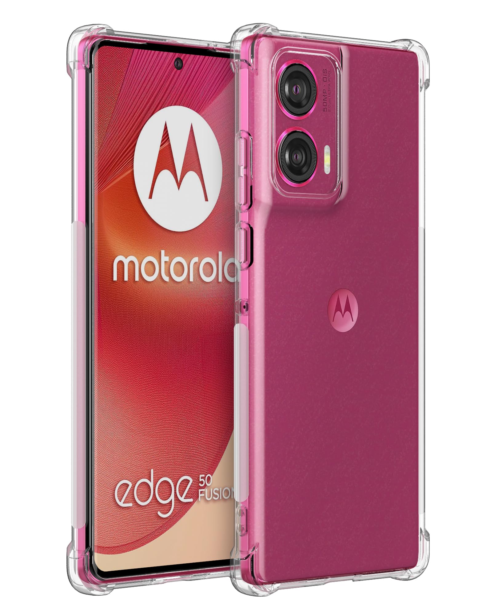 Casodon for Moto Edge 50 Fusion 5G Back Cover Case | Raised Bumps for Camera & Screen Protection | Ultra Clear Soft Silicone Back Case Cover for Moto Edge 50 Fusion 5G (Transparent) (B0D6FSL37M) Amazon Price History, Amazon Price Tracker