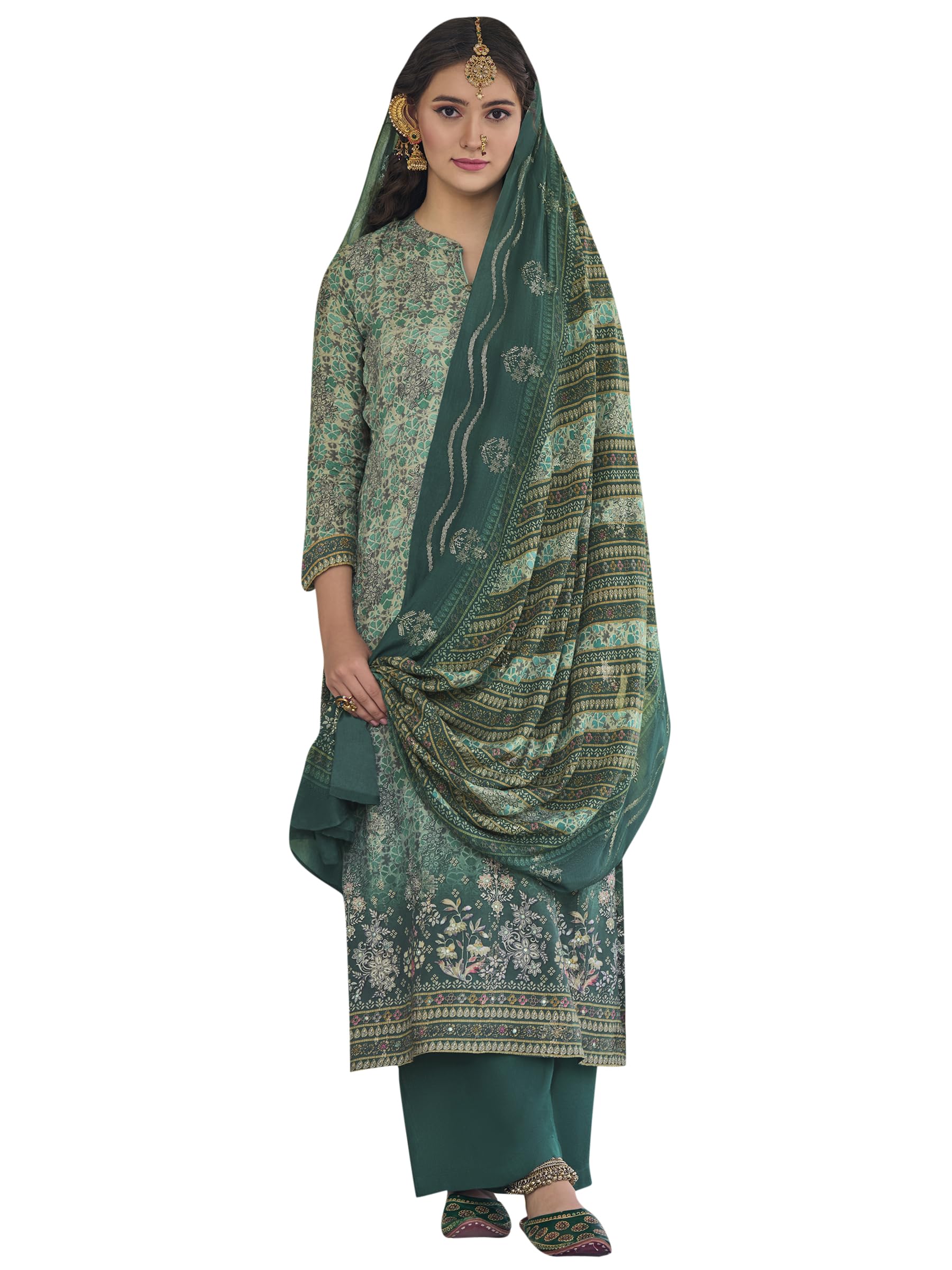 Stylee Lifestyle Multi Muslin Digital Printed Dress Material 4002