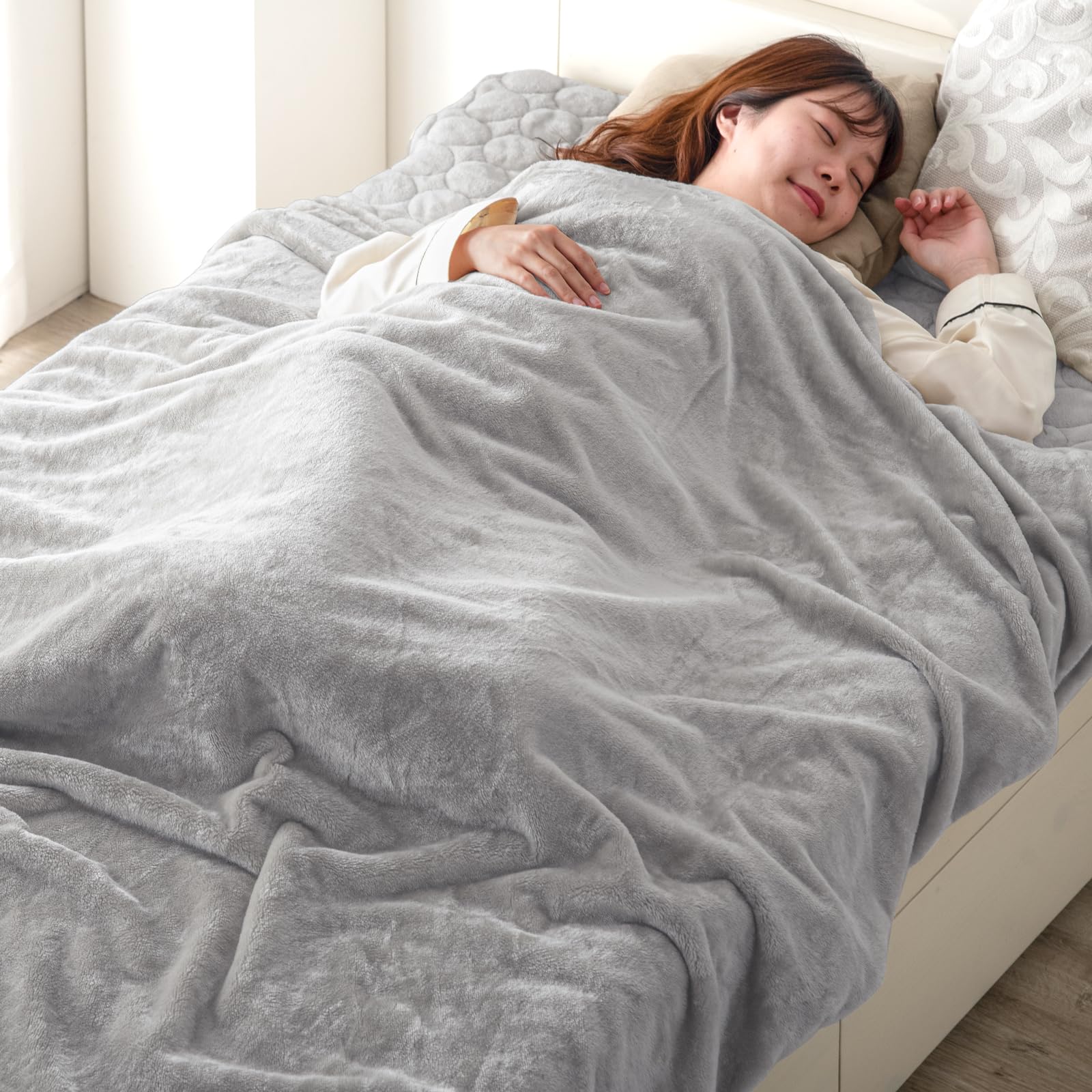 毛布に毛布になる掛け布団カバー シングル グレー Amazon｜タンスのゲン [毛布になる 掛け布団カバー] シングル とろりん