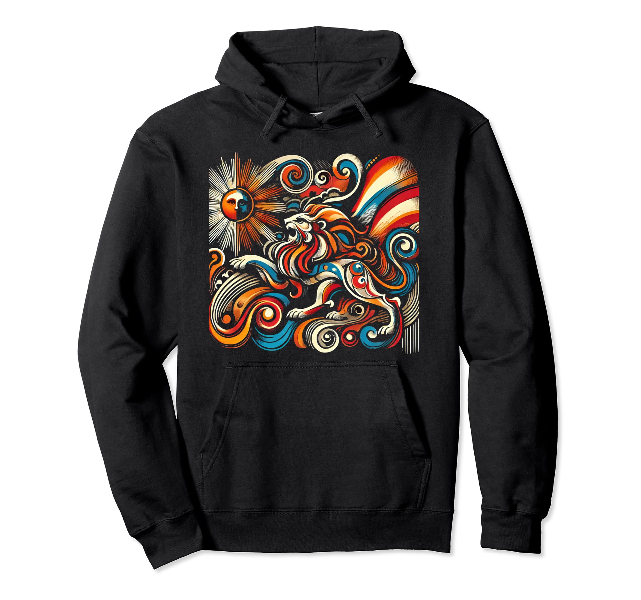 Persian Lion and Sun, Shir o Khorshid Pullover Hoodie