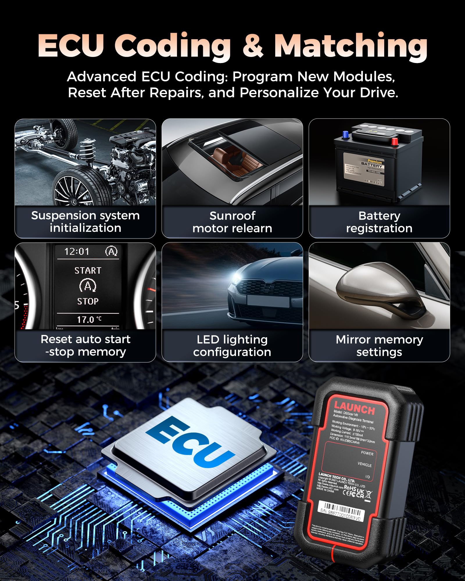 LAUNCH X431 PROS V5.0 Strumento Diagnosi OBD2 Auto Diagnostica | Bidirezionale, Bluetooth Italiano Sistema Completo, Codifica ECU, 38 + Funzione, CANFD&DOIP, 2 Anni di Aggiornamento