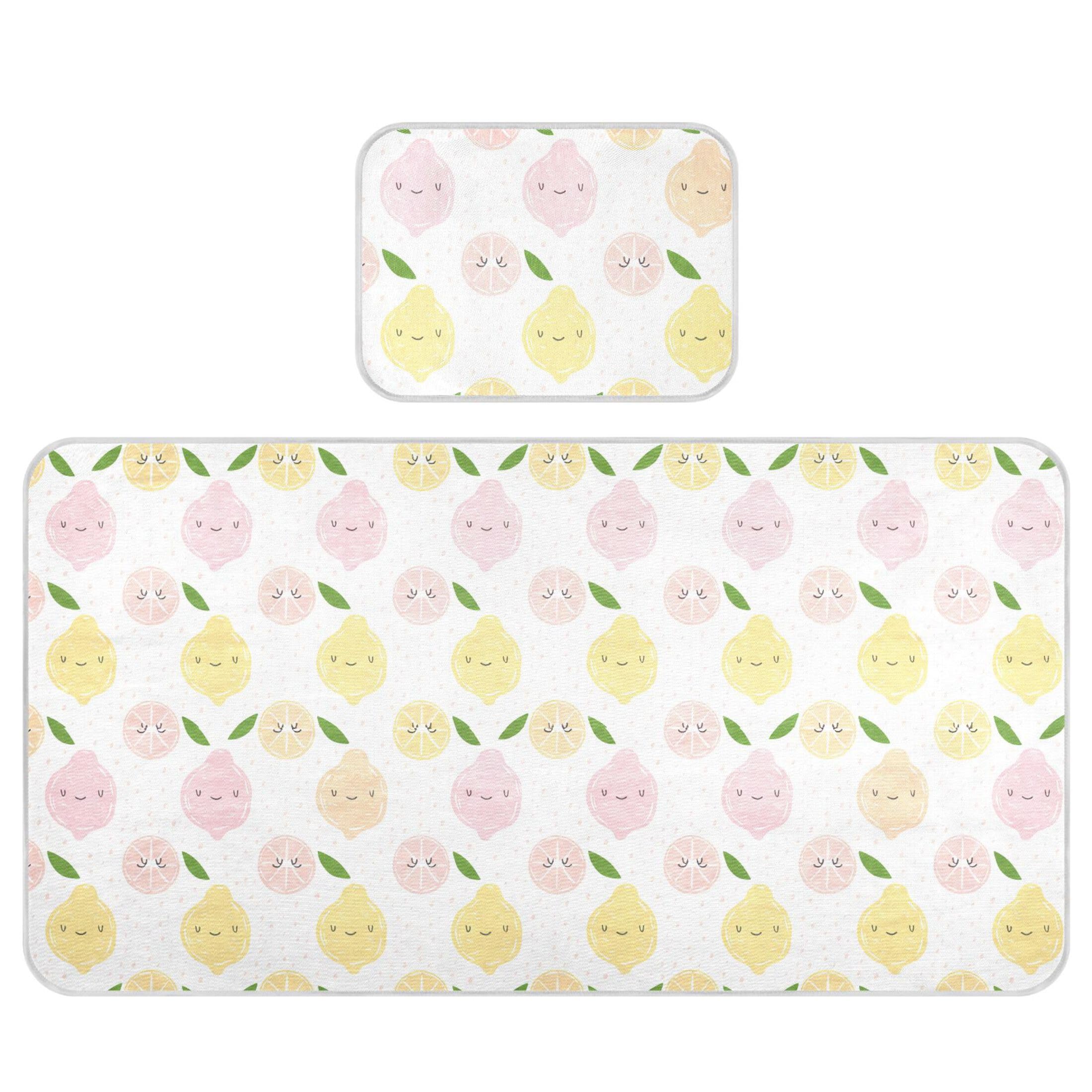Takiito Cute Lemons Baby Cooling Mattress Pad, Soft & Breathable Cooling Mat Keep Baby Cool in Summer 28x52 in, Nursery Essential