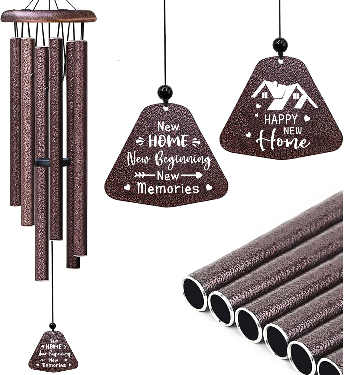 House Warming Gifts New Home Wind Chimes 32", Thoughtful Housewarming Gifts New Home/Apartment, New Home Gift Idea Must Haves for Women Men Friends Homeowner, Home Decor Living Room Wind Chimes