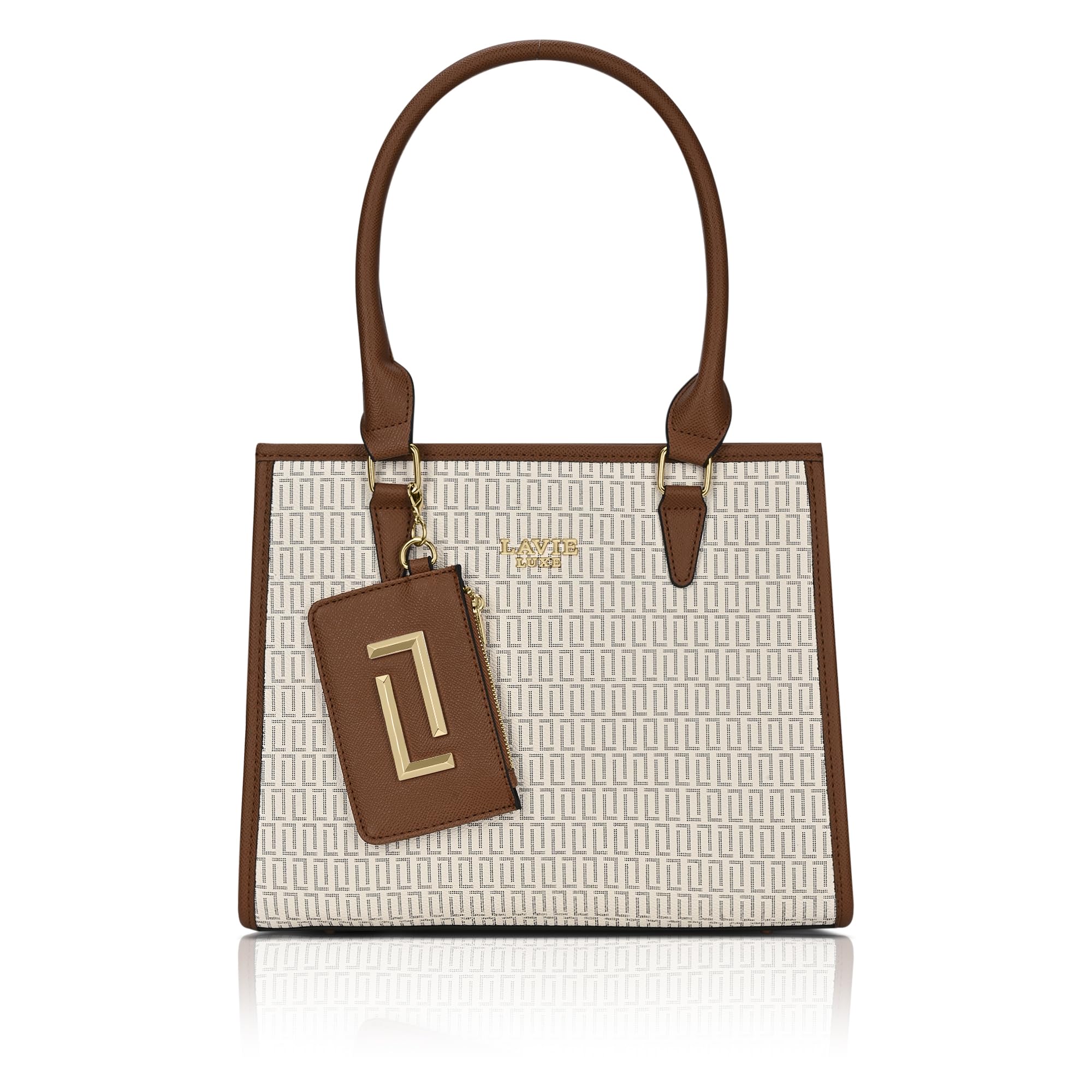 Women's Monogram Quad26 Medium Tote Handbag | Tote Bag For Work | Ladies purse | Stylish Shoulder Bag | Gift For Women-image-41
