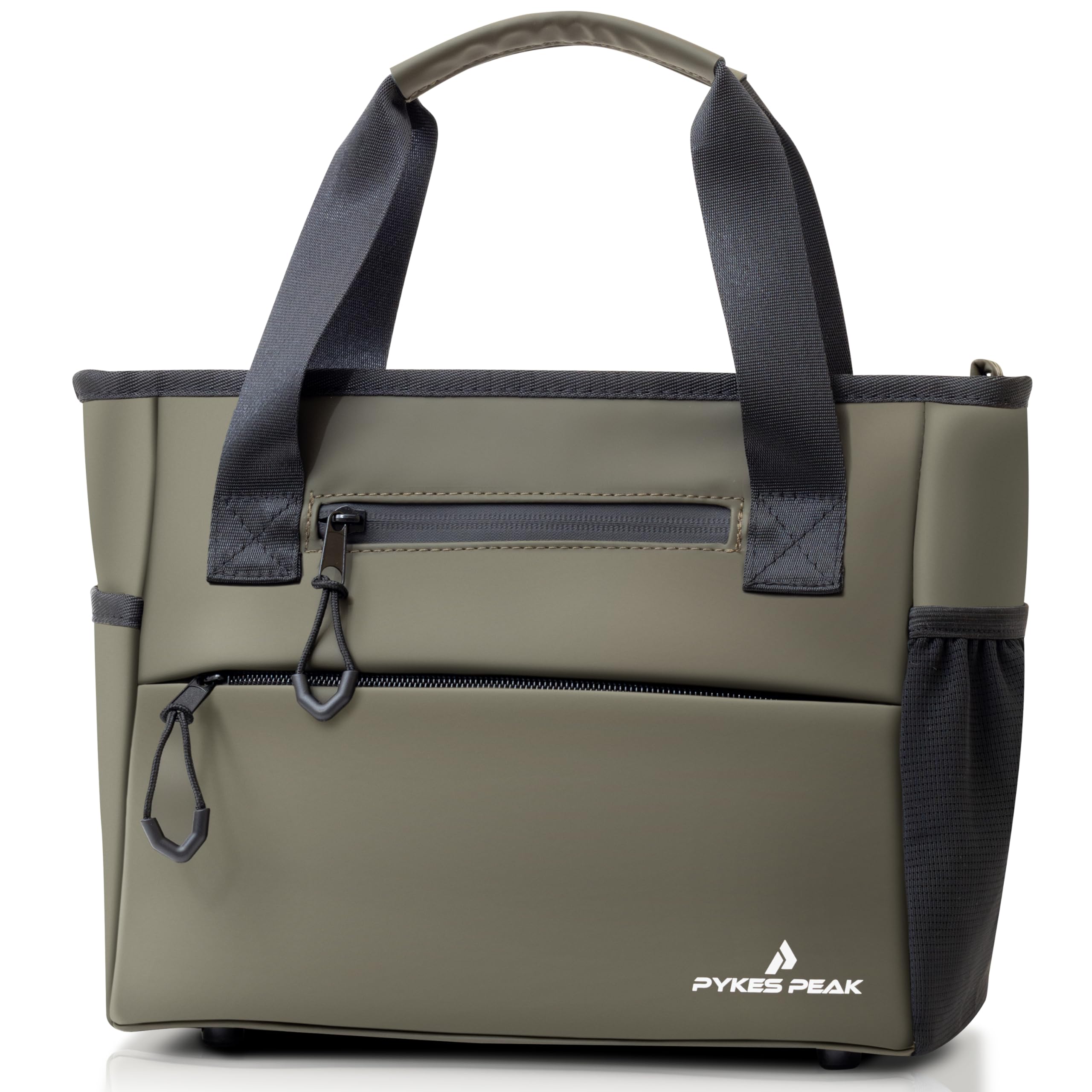 PYKES PEAK Waterproof Golf Accessory Bag | 10L Organiser Pouch for Valuables, Tees & Balls | Ultra-Lightweight Mini Tote (340g) for Men & Women | Olive | Designed in Japan