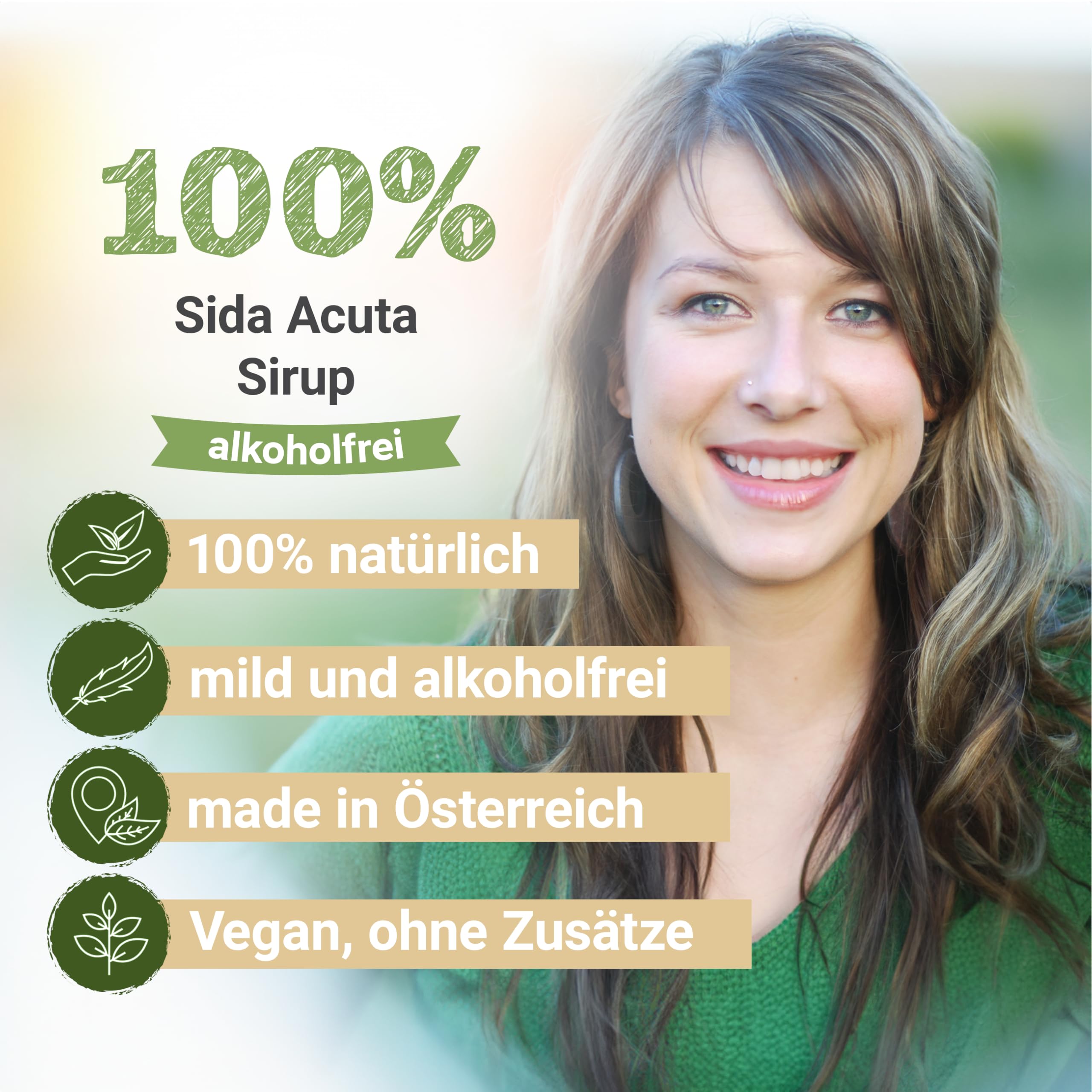 Sida Acuta Tinktur (alkoholfrei) - 150ml, Sida Acuta Tropfen, 1:4 Extrakt, Top Premium Qualität, Hergestellt in Österreich, Vegan