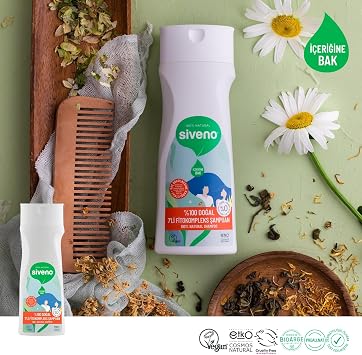 Siveno%100 Doğal Fitokompleks Şampuan 7 Değerli Bitki Yoğun Saç Dökülme Karşıtı Besleyici Dolgunlaştırıcı 300 ml