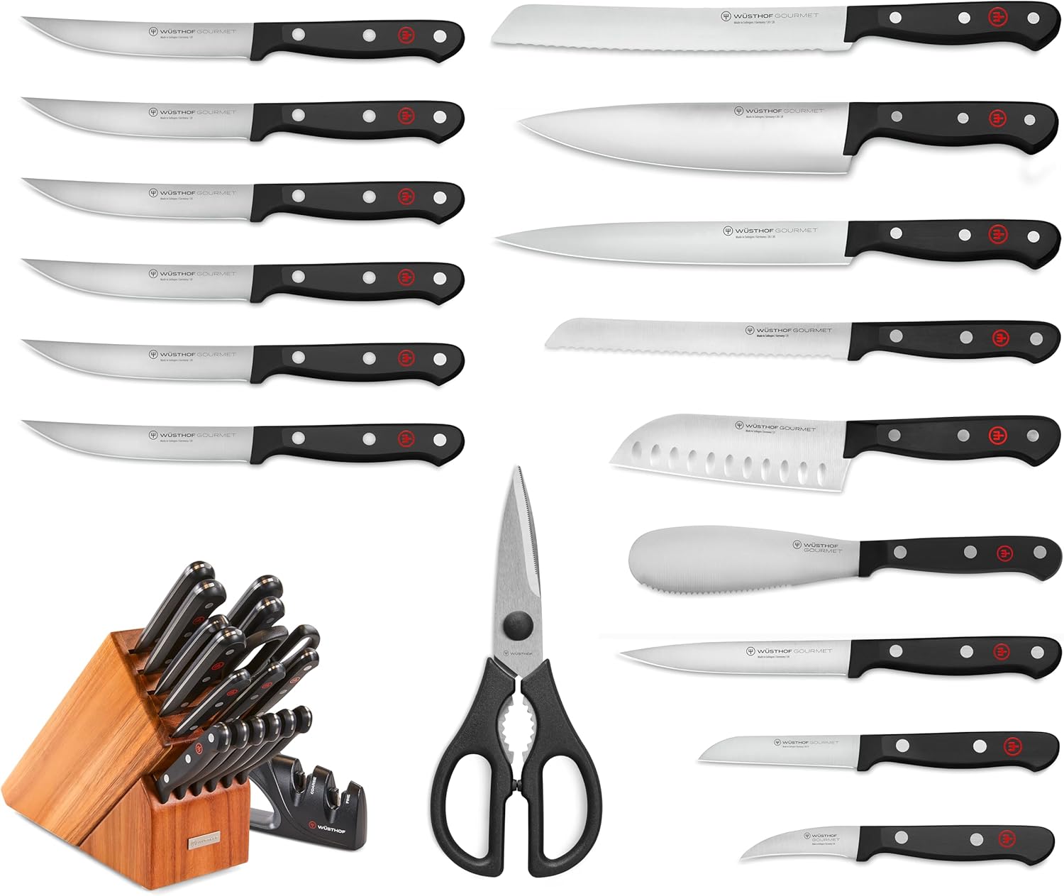 WÜSTHOF Gourmet 18-Piece Knife Block Set