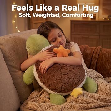 Mewaii Weighted Stuffed Animals Turtle Plush, 3.5 lb, 21in