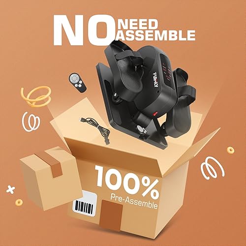 Miniatura 7 de FUNMILY Elíptica debajo del escritorio, ejercitador de piernas 2 en 1 mientras está sentado para adultos mayores, ejercitador de piernas elipse con