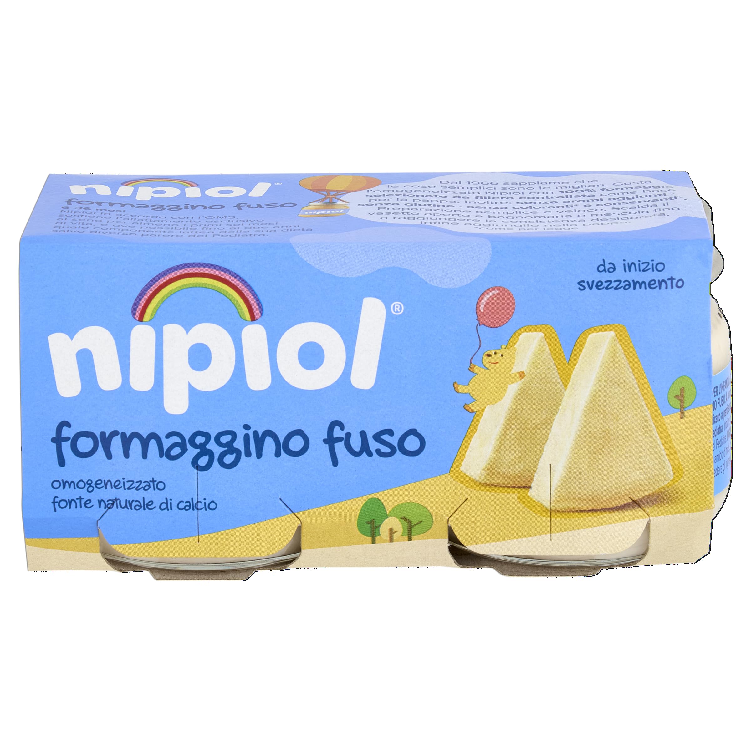 Nipiol Omogeneizzato Formaggino - 24 Vasetti da 80gr