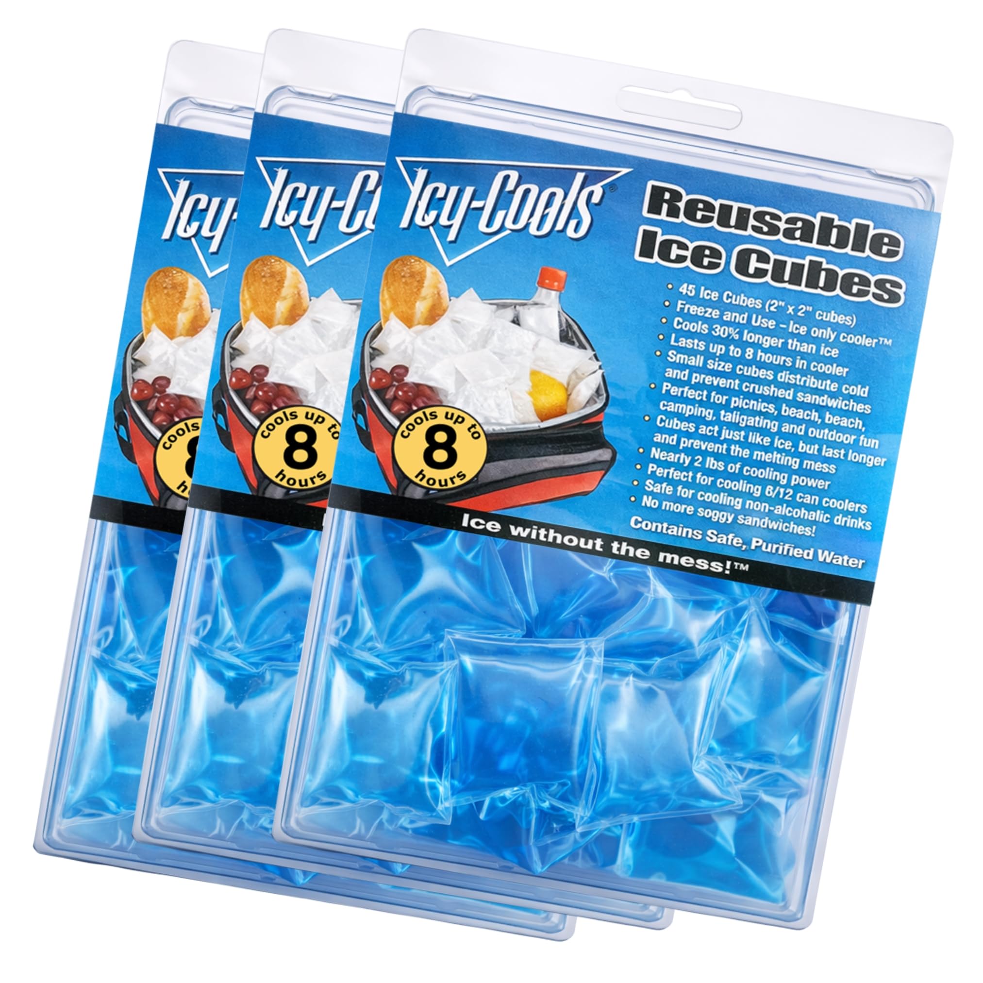 Amazon.com: ICY‑COOLS Reusable Ice Cubes for Drinks, Coolers, and